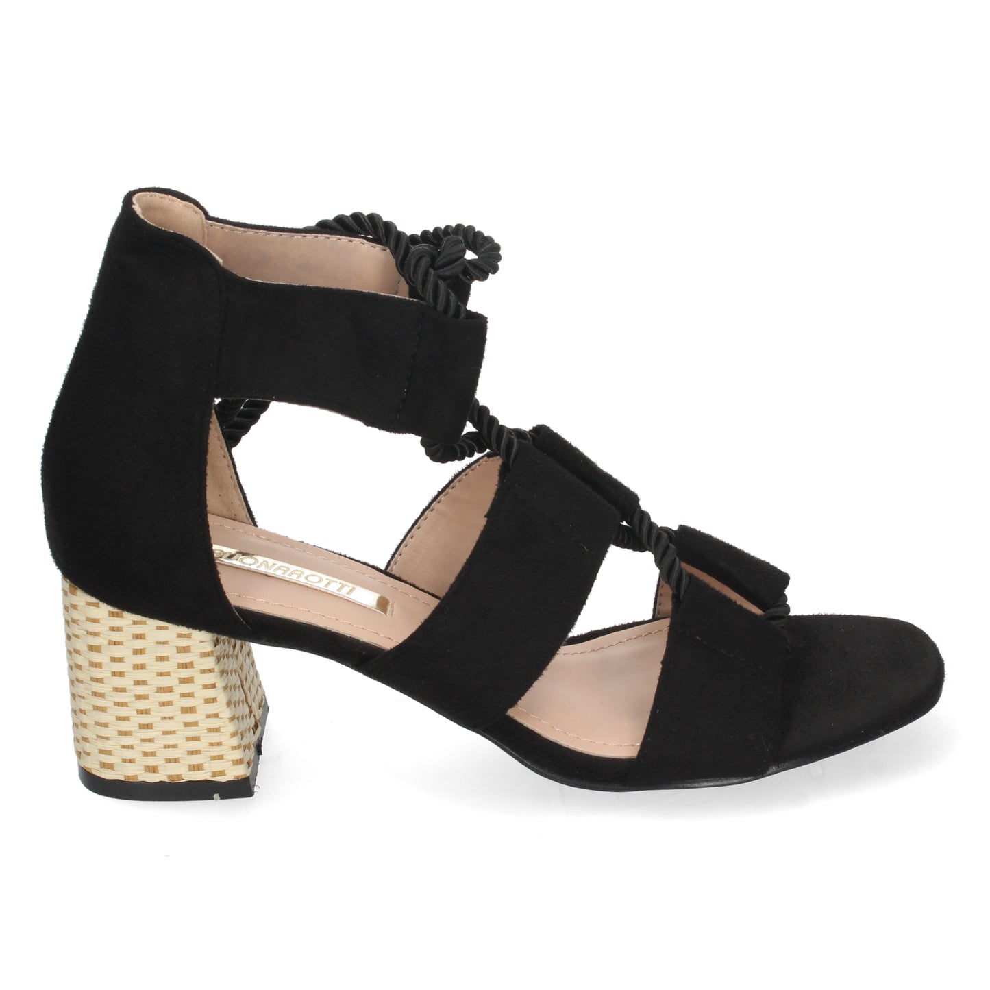Sandalia de Tacón para Mujer Estilo Cangrejera Cómodas con Cierre de Cordones Primavera Verano