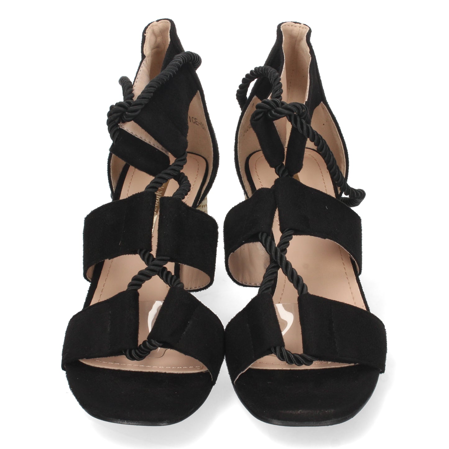 Sandalia de Tacón para Mujer Estilo Cangrejera Cómodas con Cierre de Cordones Primavera Verano