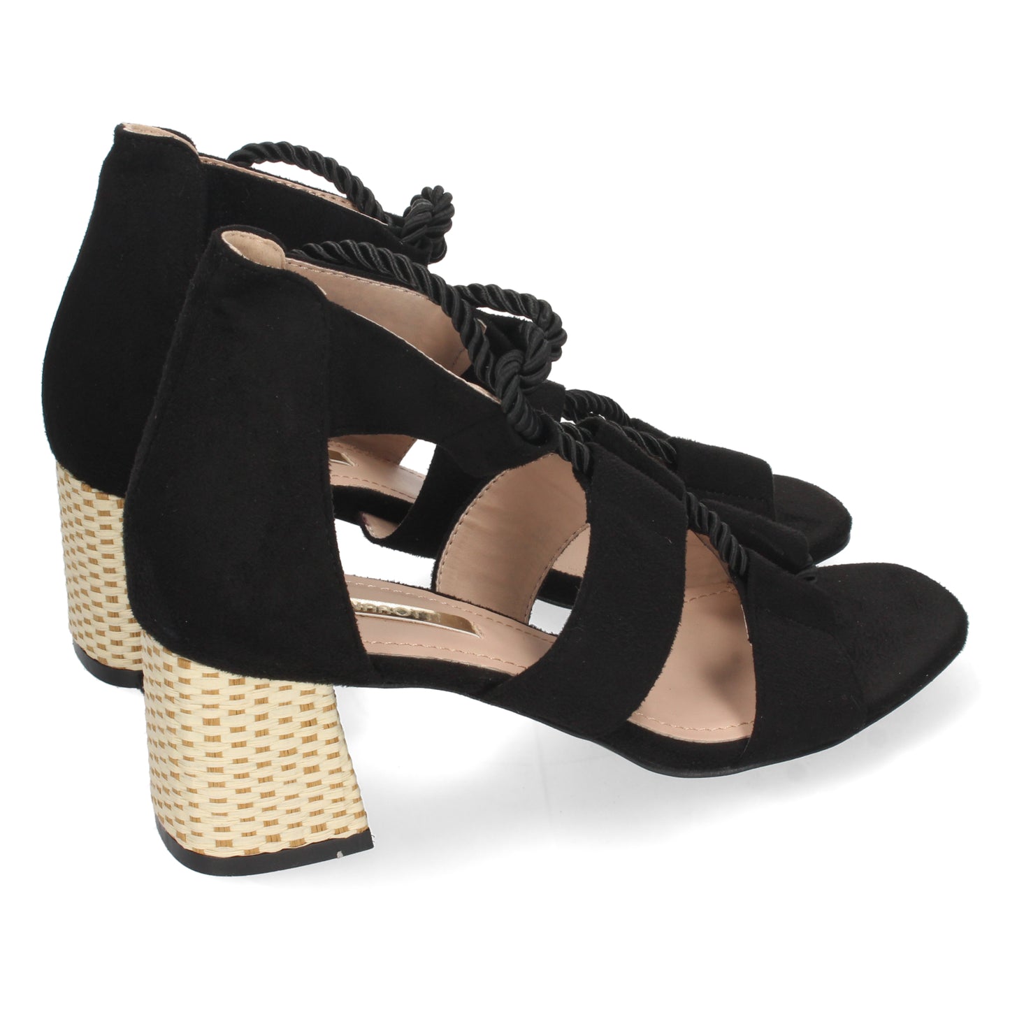 Sandalia de Tacón para Mujer Estilo Cangrejera Cómodas con Cierre de Cordones Primavera Verano
