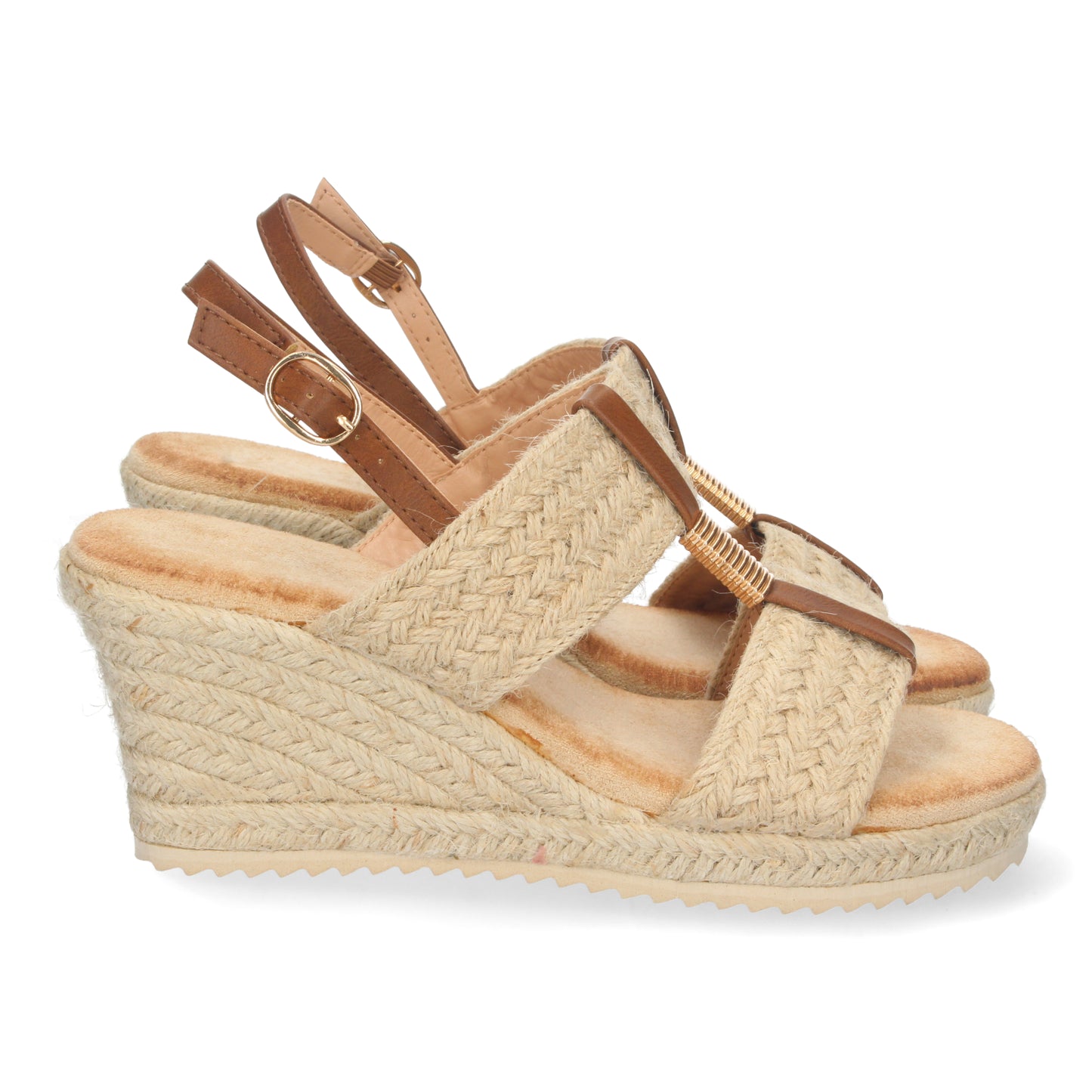 Sandalias de cuña beige, descubre los cupones de Let's Secrets1CF-1579-Beige