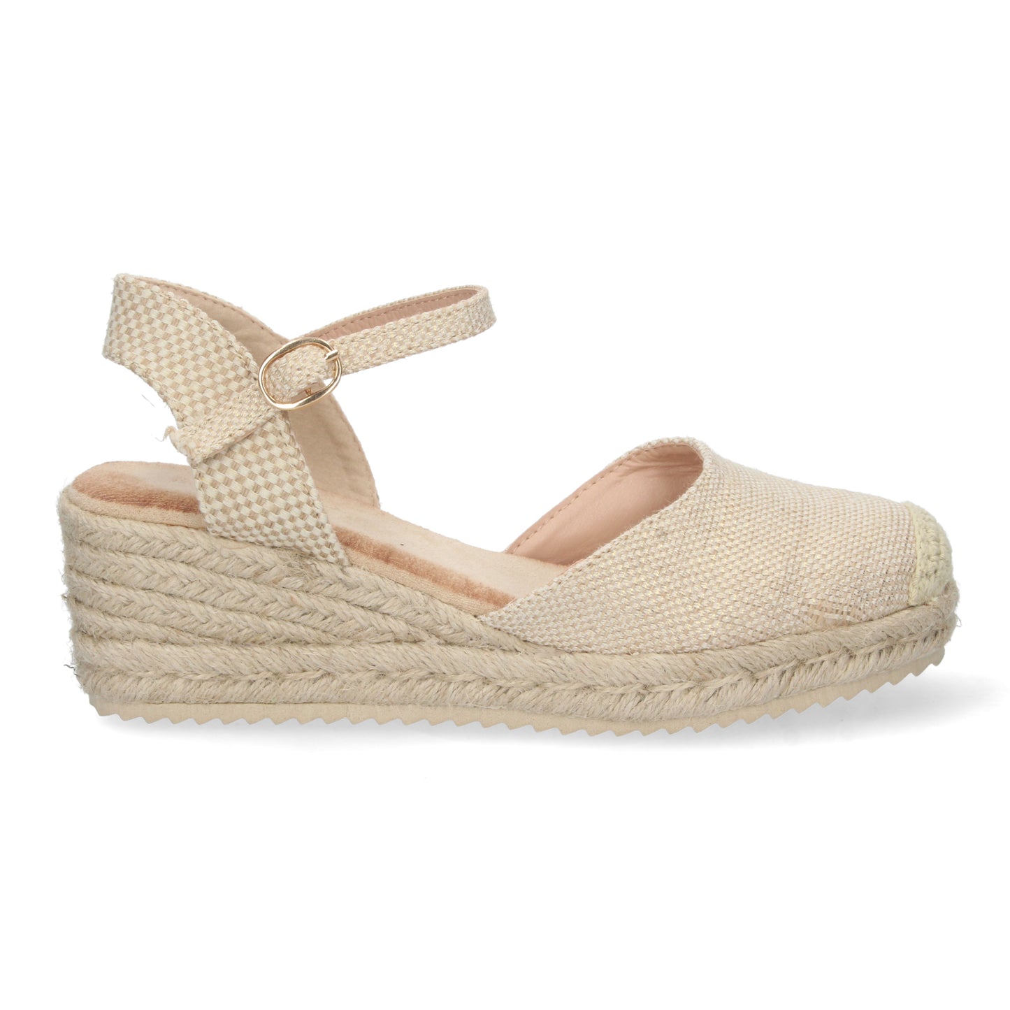 Sandalias de cuña de mujer, Sandalias planas de verano 2023 para mujer, sandalias de mujeres, descubre los cupones de Let's Secrets1CF-1580-Apricot
