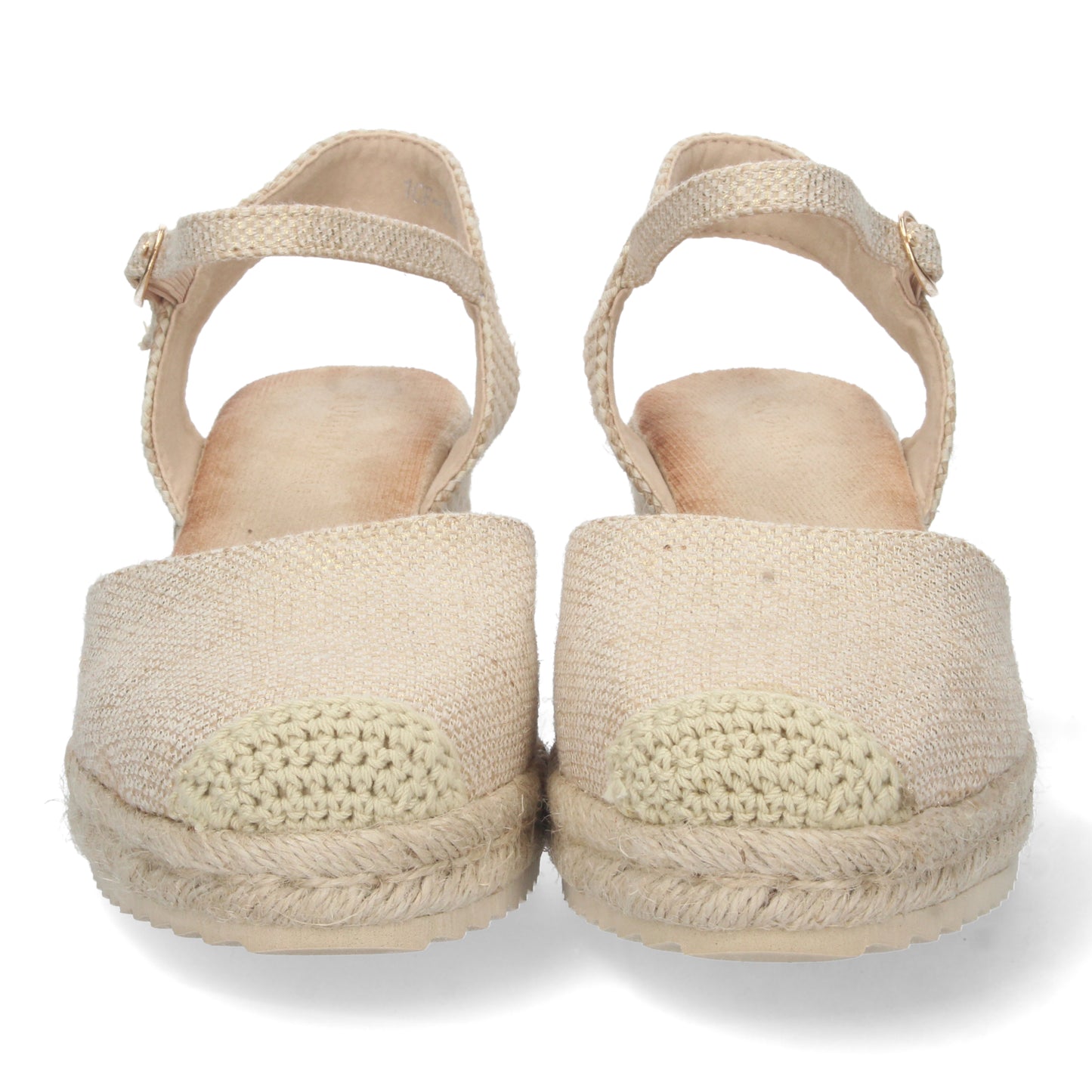 Sandalias de cuña de mujer, Sandalias planas de verano 2023 para mujer, sandalias de mujeres, descubre los cupones de Let's Secrets1CF-1580-Apricot