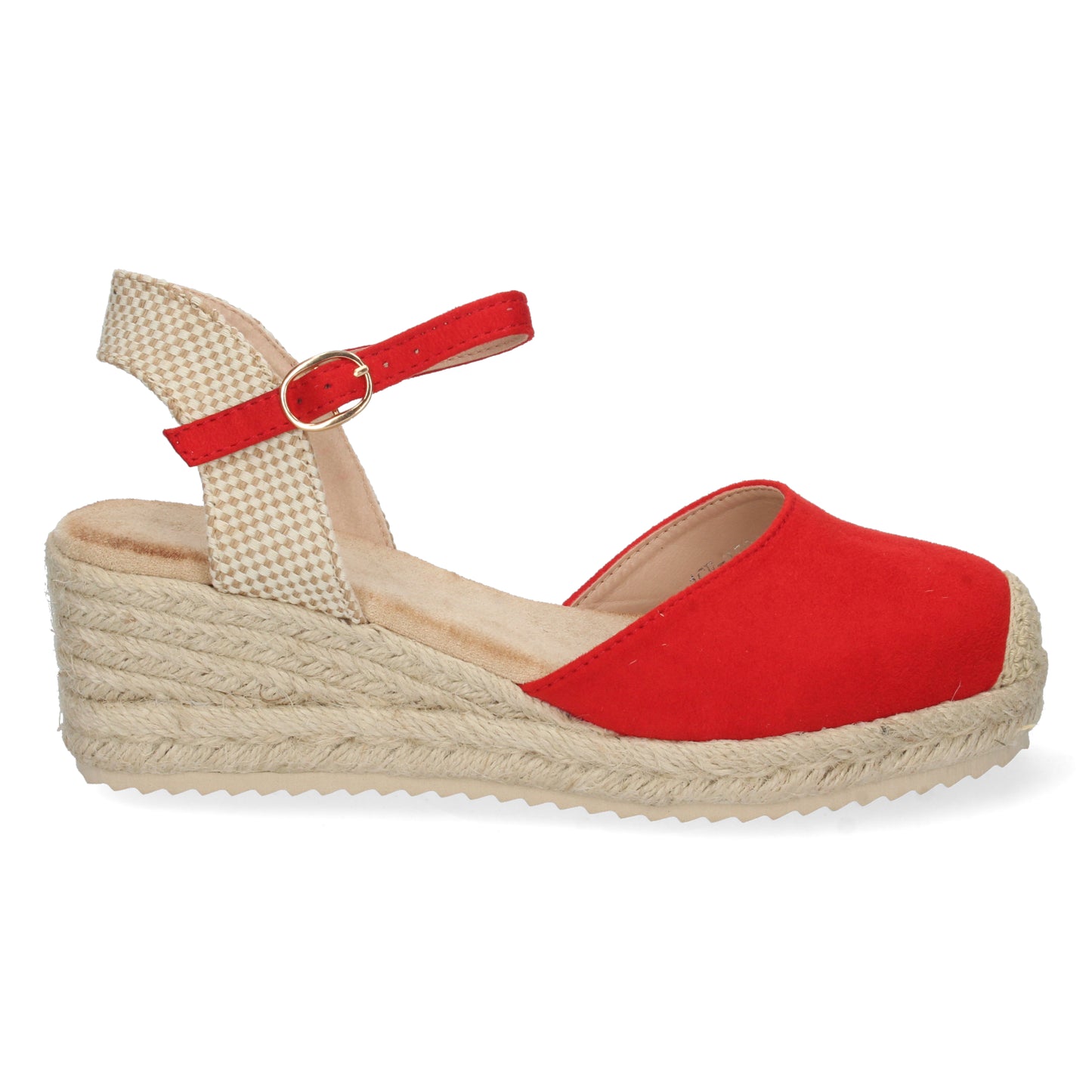 Sandalias tipo cuña, alpargatas con cuña, sandalias rojas, descubre los cupones de Let's Secrets1CF-1580-Rojo