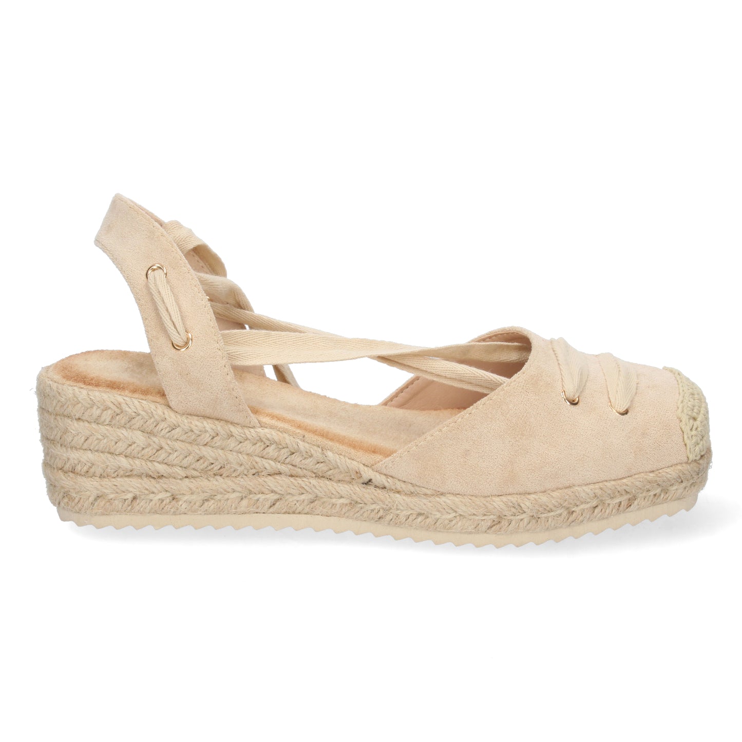 Sandalias de cuña, alpargatas de cuña, sandalias esparteras, sandalias tendencia verano 2023, consigue hasta un 20 % de descuento con los cupones de Let’s Secrets 1CF-1581-Beige