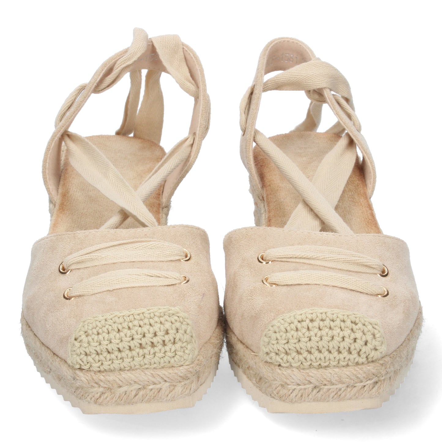 Sandalias de cuña, alpargatas de cuña, sandalias esparteras, sandalias tendencia verano 2023, consigue hasta un 20 % de descuento con los cupones de Let’s Secrets 1CF-1581-Beige