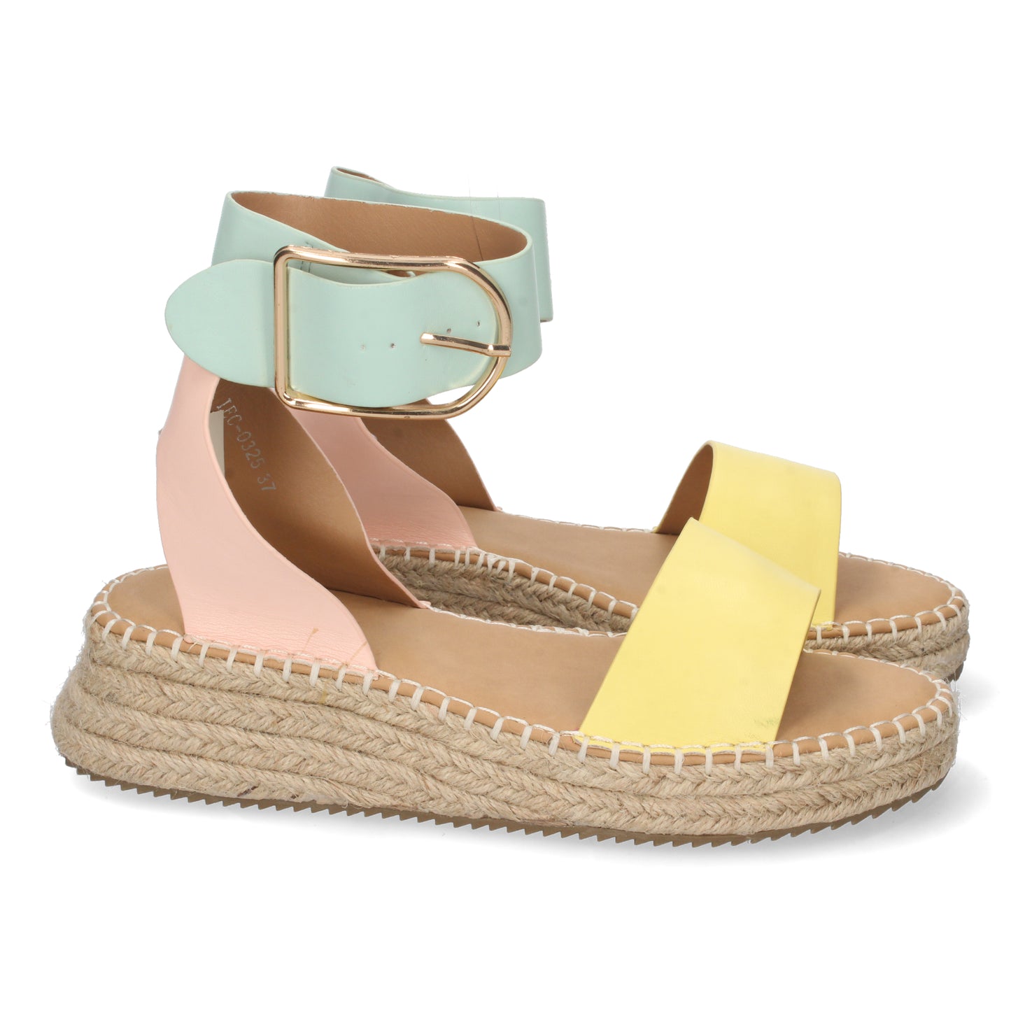 Sandalias planas atadas al tobillo, descubre los cupones de Let's Secrets1EC-0138-Amarillo