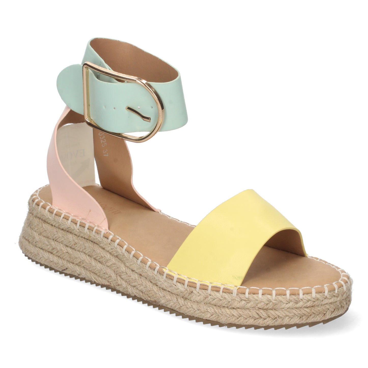 Sandalias planas atadas al tobillo, descubre los cupones de Let's Secrets1EC-0138-Amarillo