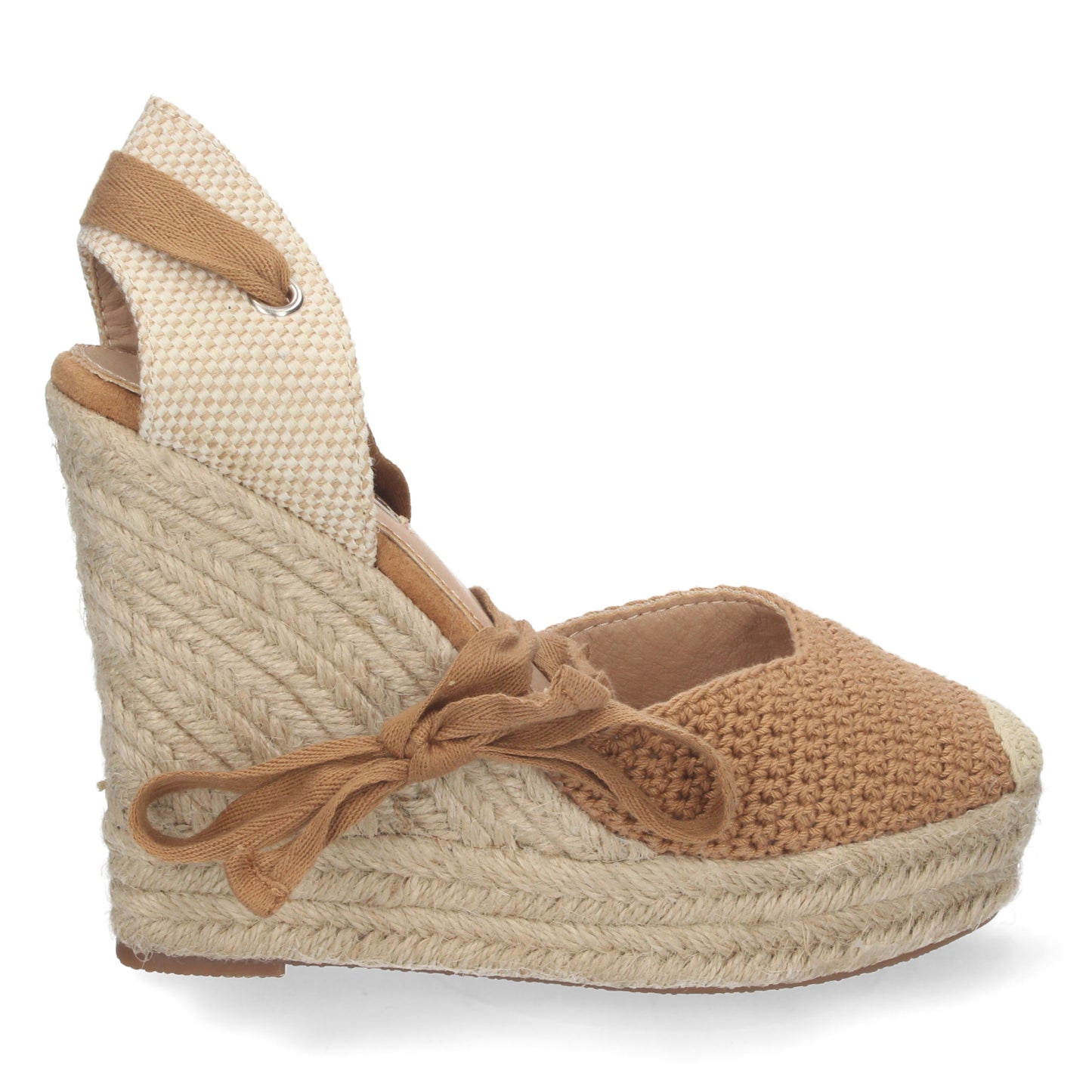 Sandalias de cuña, alpargatas de cuña, sandalias esparteras, sandalias tendencia verano 2023, descubre los cupones descuento de Let’s Secrets 1JC-1644-Camel