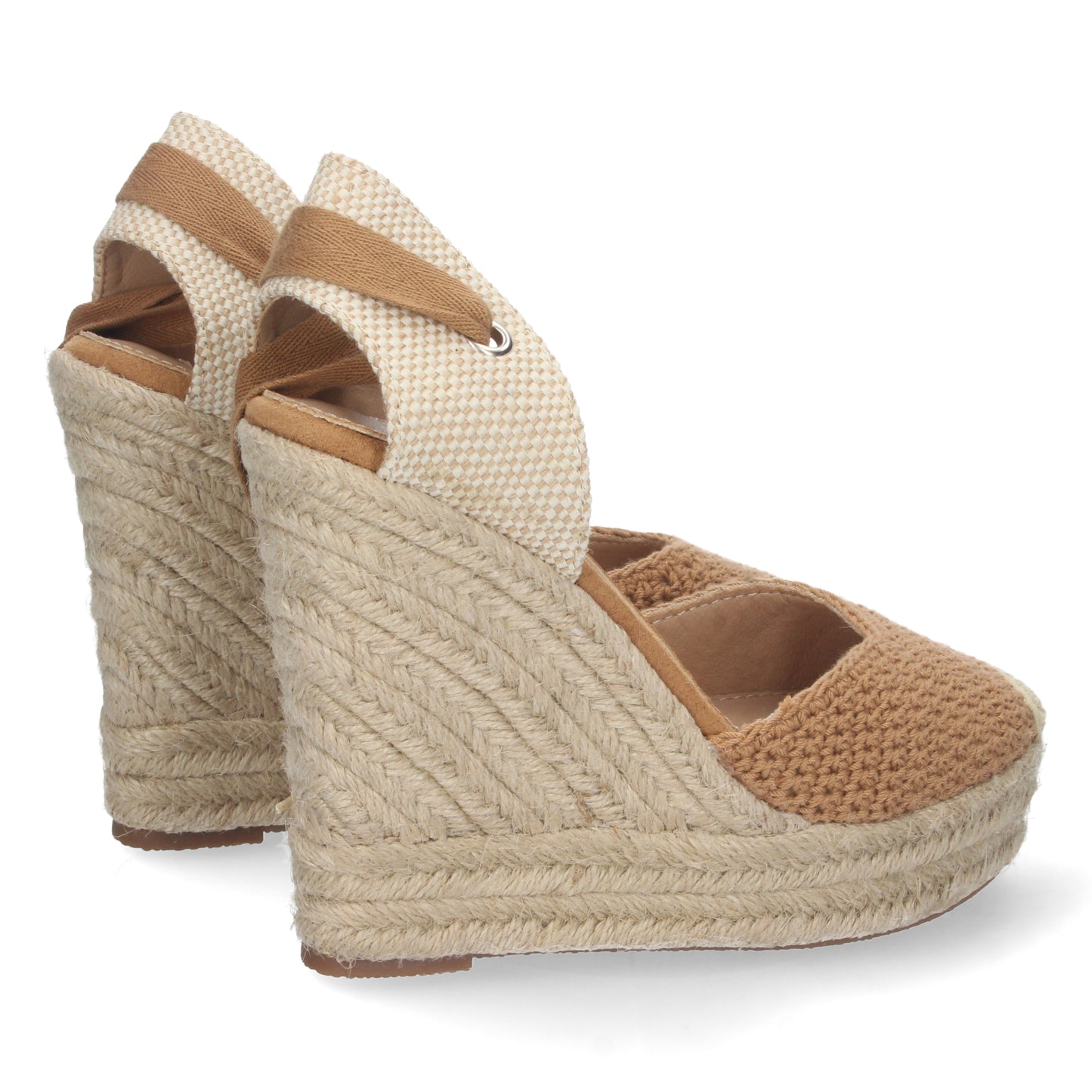 Sandalias de cuña, alpargatas de cuña, sandalias esparteras, sandalias tendencia verano 2023, descubre los cupones descuento de Let’s Secrets 1JC-1644-Camel