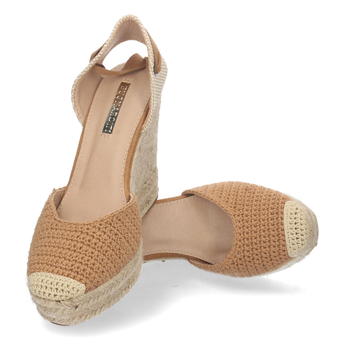 Sandalias de cuña, alpargatas de cuña, sandalias esparteras, sandalias tendencia verano 2023, descubre los cupones descuento de Let’s Secrets 1JC-1644-Camel