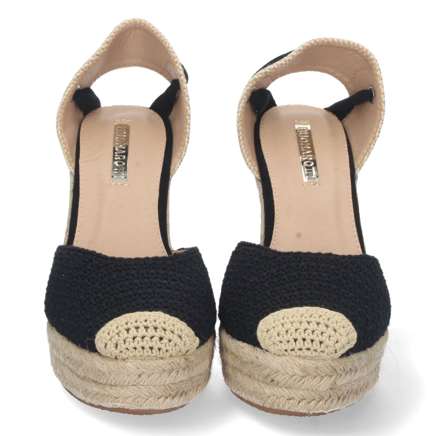 Sandalias de cuña alta para mujeres, sandalias negras, alpargatas negras, Sandalias planas de verano 2023 para mujer, sandalias de mujeres, descubre los cupones de Let's Secrets1JC-1644-Negro