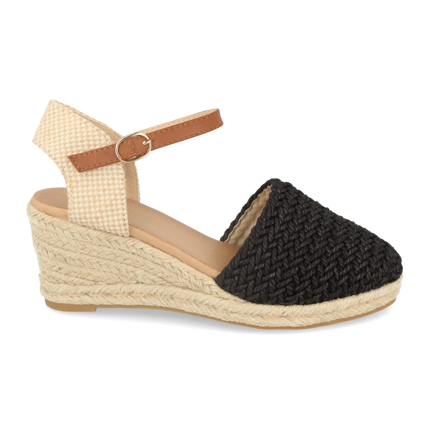 Sandalias con cuña para mujeres, descubre los cupones de Let's Secrets1N-0016-Negro