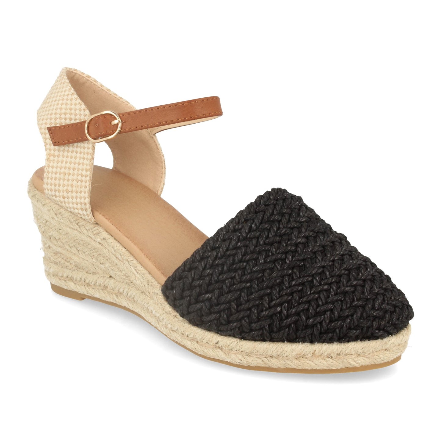 Sandalias con cuña para mujeres, descubre los cupones de Let's Secrets1N-0016-Negro