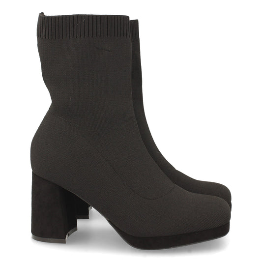 Botín de Tacón para Mujer Cómodos con Material Elástico y Ajustable Otoño Invierno