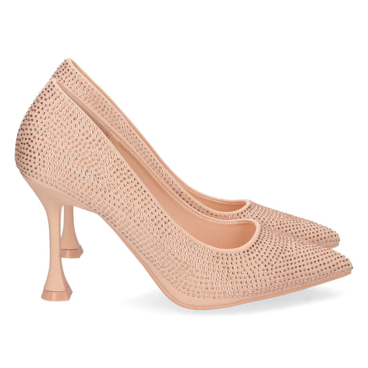 Zapato de Tacón Fino Stilettos para Mujer Cómodo Estilo Salón con Strass Punta Fina Primavera Verano