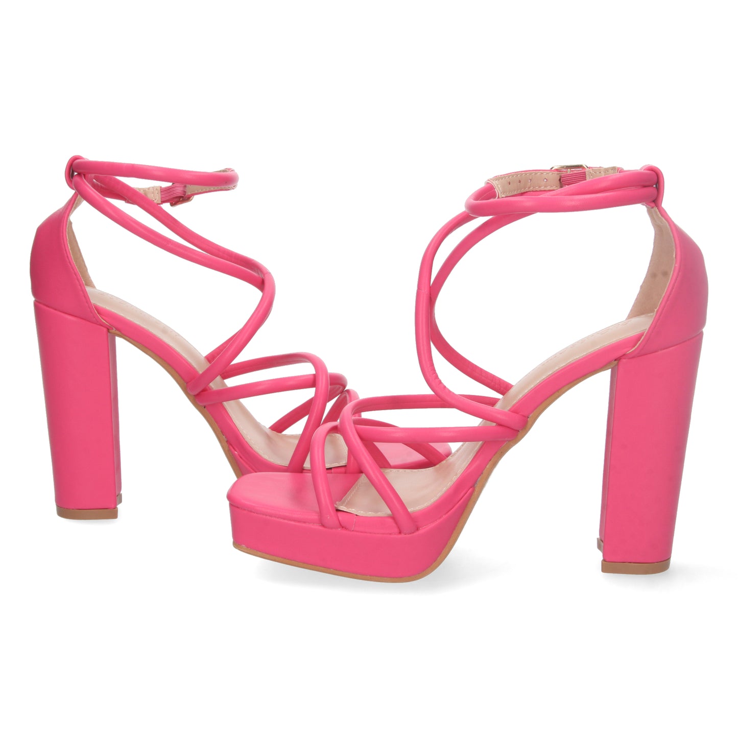 Zapatos de tacón alto  color fucsia, zapatos color fucsia, Sandalias planas de verano 2023 para mujer, sandalias de mujeres, descubre los cupones de Let's Secrets2BL-2099-Fucsia