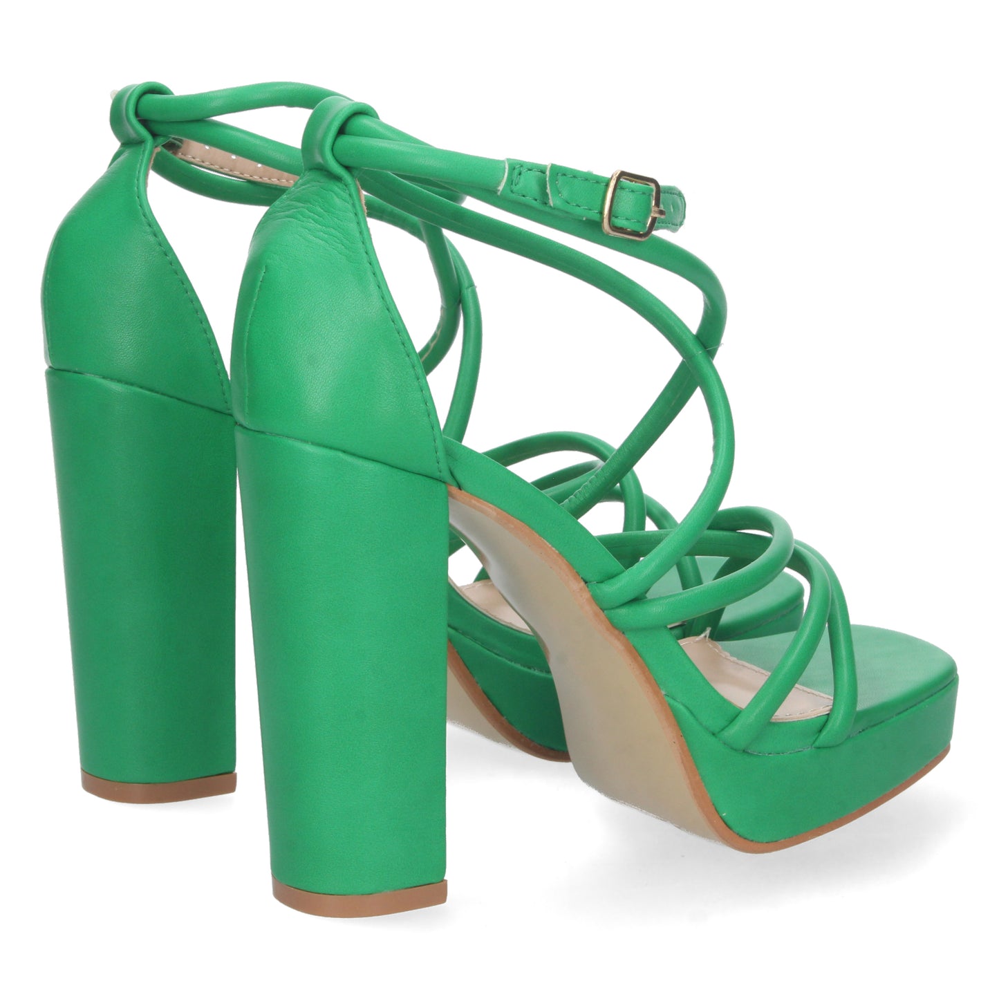 Zapatos de tacón alto, sandalias de tacón alto, zapatos de verano de tacón, descubre los cupones descuento de Let’s Secrets 2BL-2099-Verde