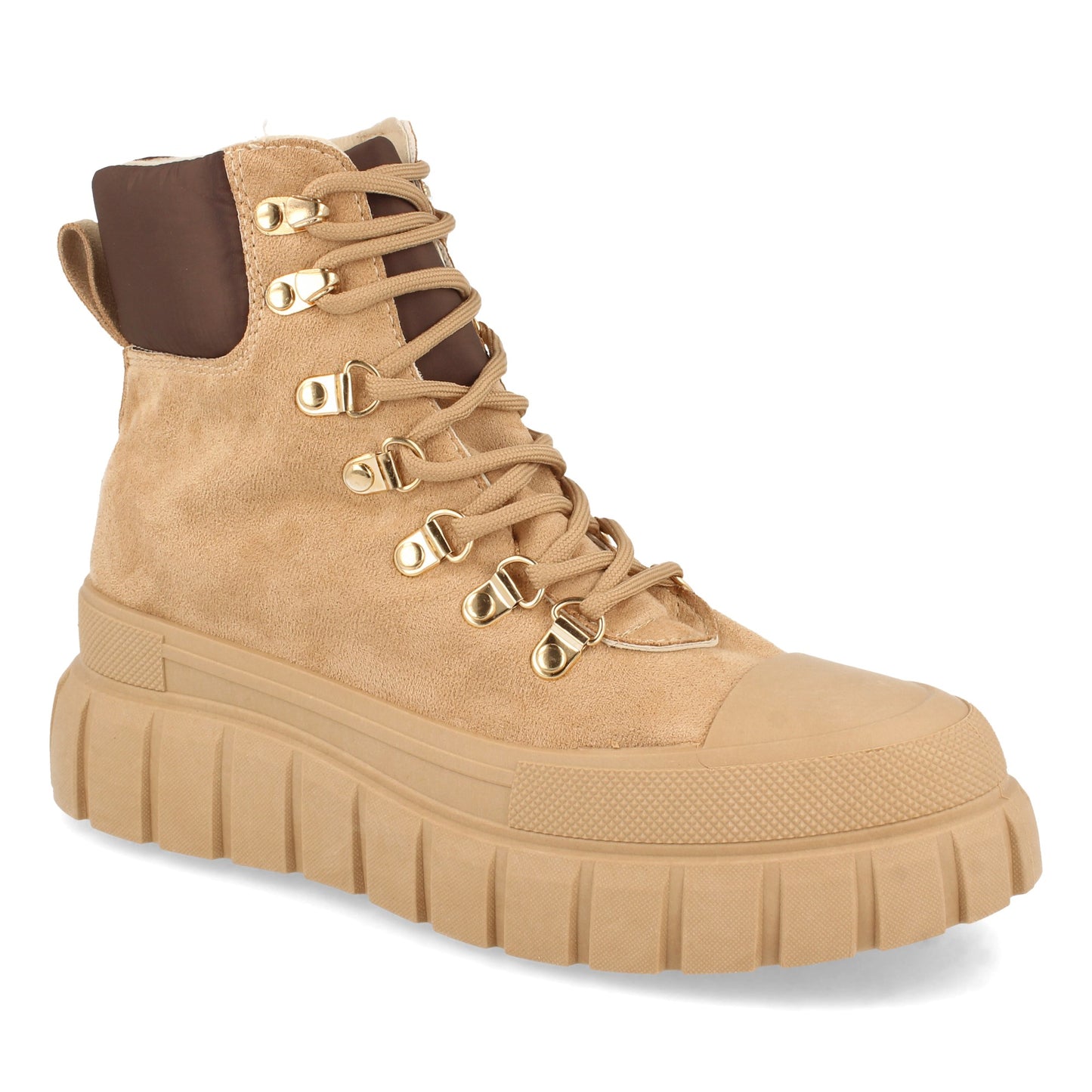 Zapatilla Abotinada para Mujer con Plataforma Cómodas y Cierre de Cordones Otoño Invierno