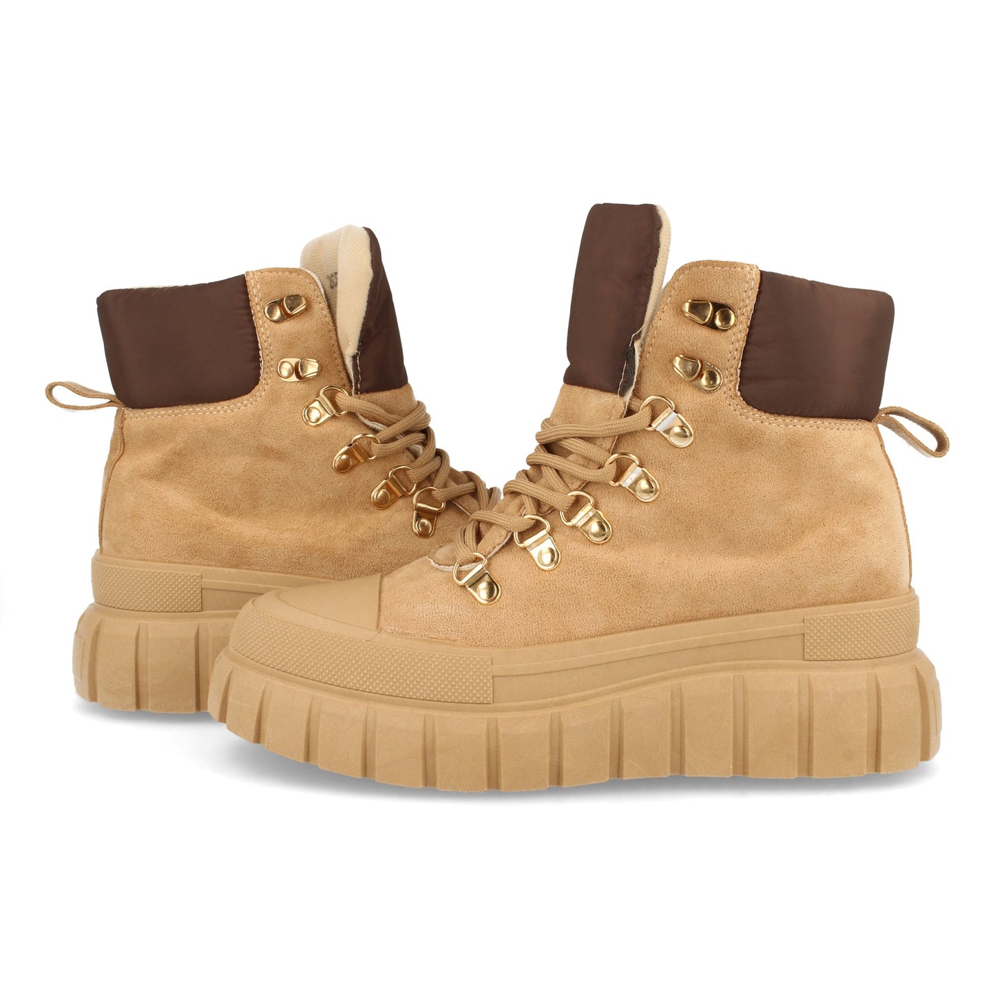 Zapatilla Abotinada para Mujer con Plataforma Cómodas y Cierre de Cordones Otoño Invierno