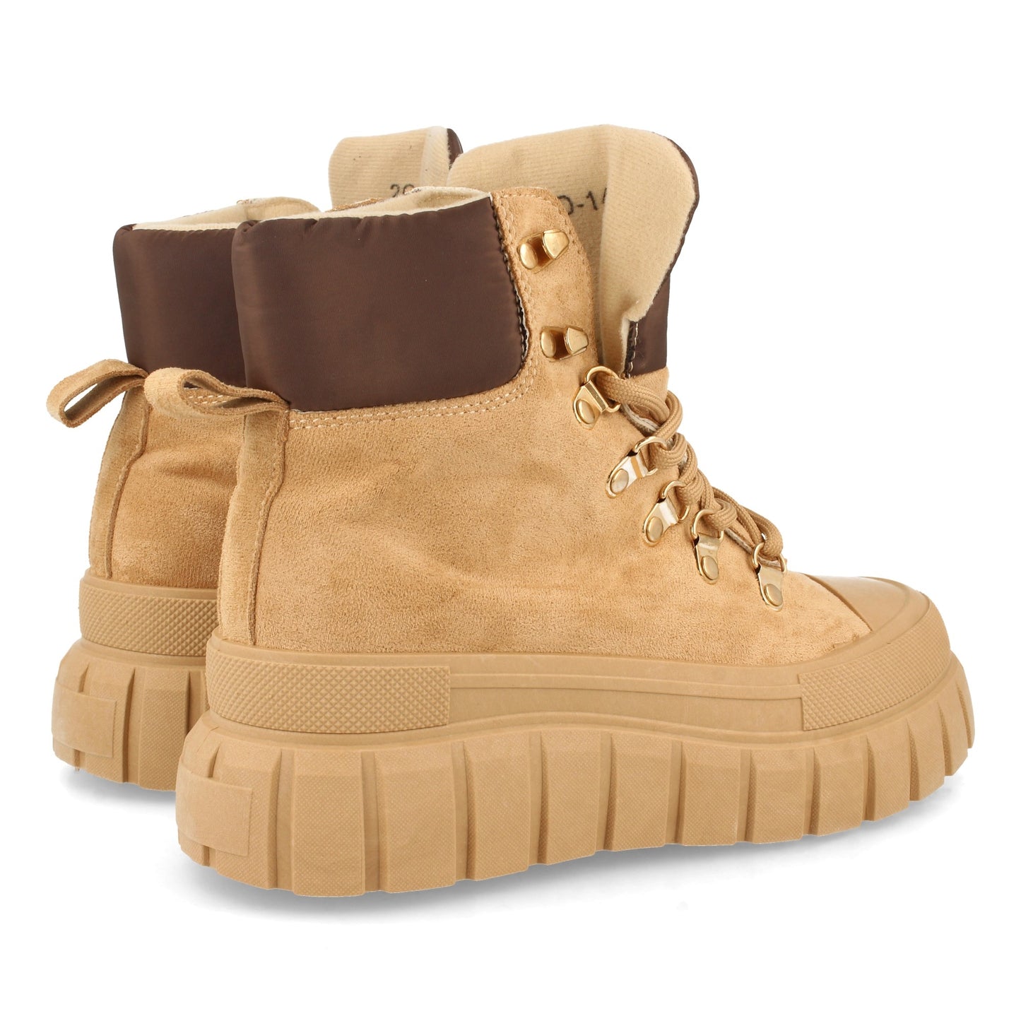 Zapatilla Abotinada para Mujer con Plataforma Cómodas y Cierre de Cordones Otoño Invierno