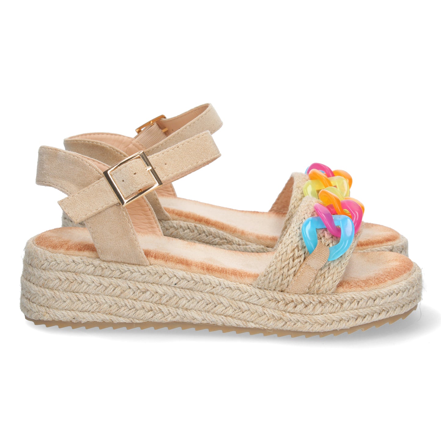 Sandalias planas de verano 2023 para mujer, sandalias de mujeres, descubre los cupones de Let's Secrets2CF-2147-Beige