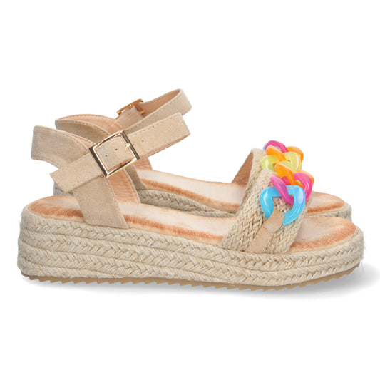 Sandalias planas de verano 2023 para mujer, sandalias de mujeres, descubre los cupones de Let's Secrets2CF-2147-Beige