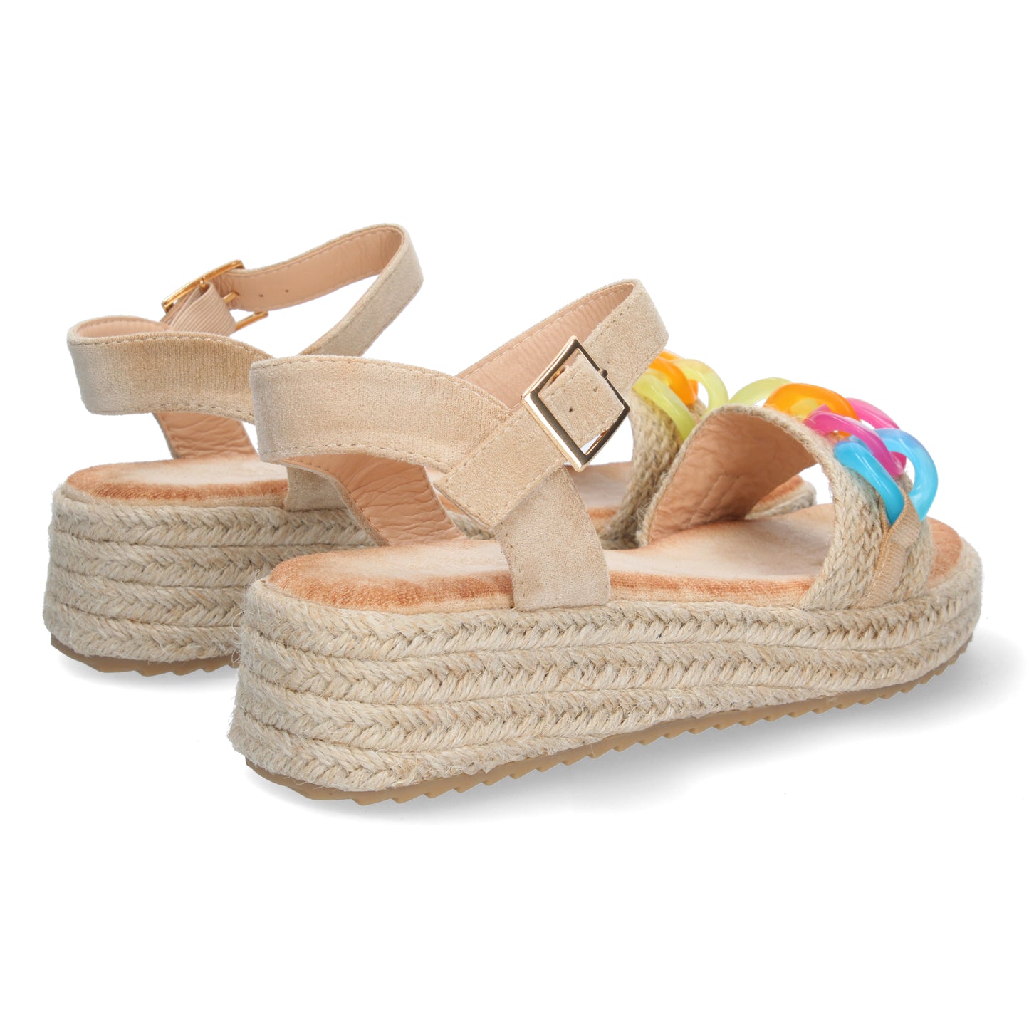 Sandalias planas de verano 2023 para mujer, sandalias de mujeres, descubre los cupones de Let's Secrets2CF-2147-Beige
