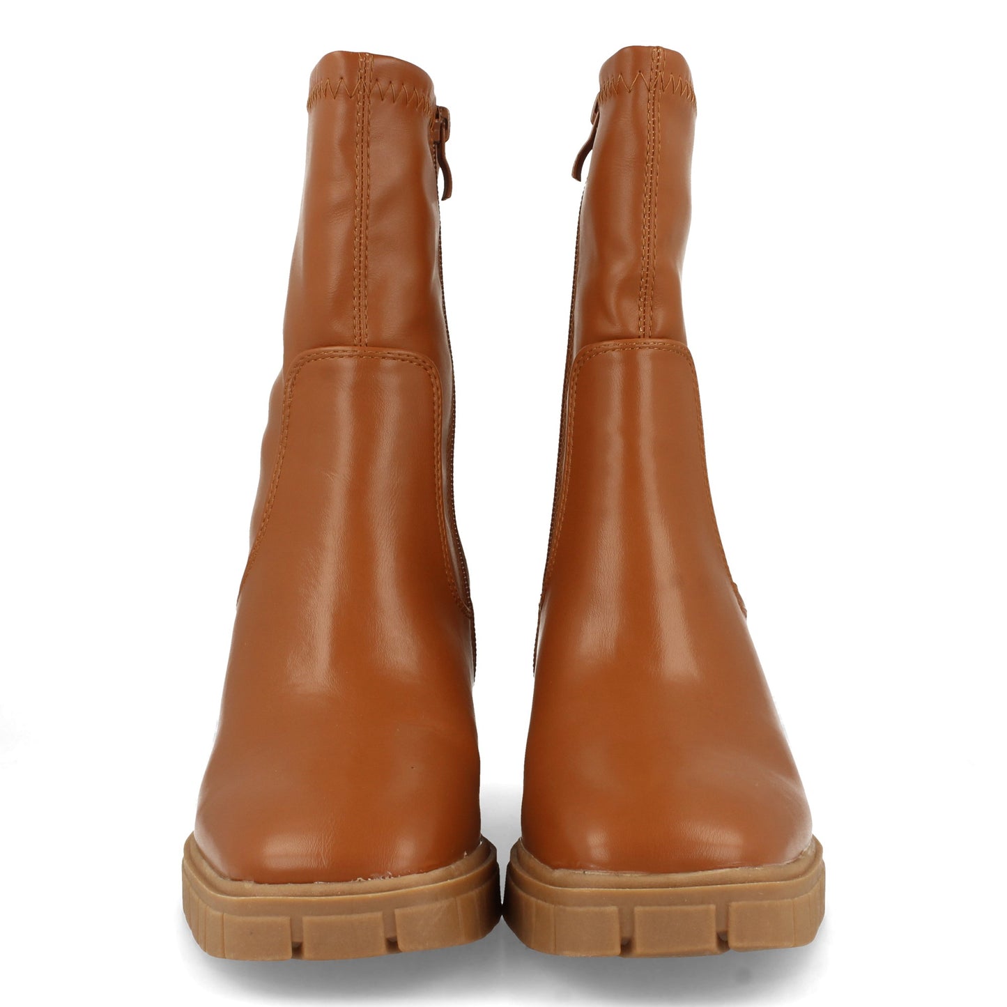 Botín de Tacón para Mujer Cómodo con Estampado Liso y Cierre de Cremallera Otoño Invierno