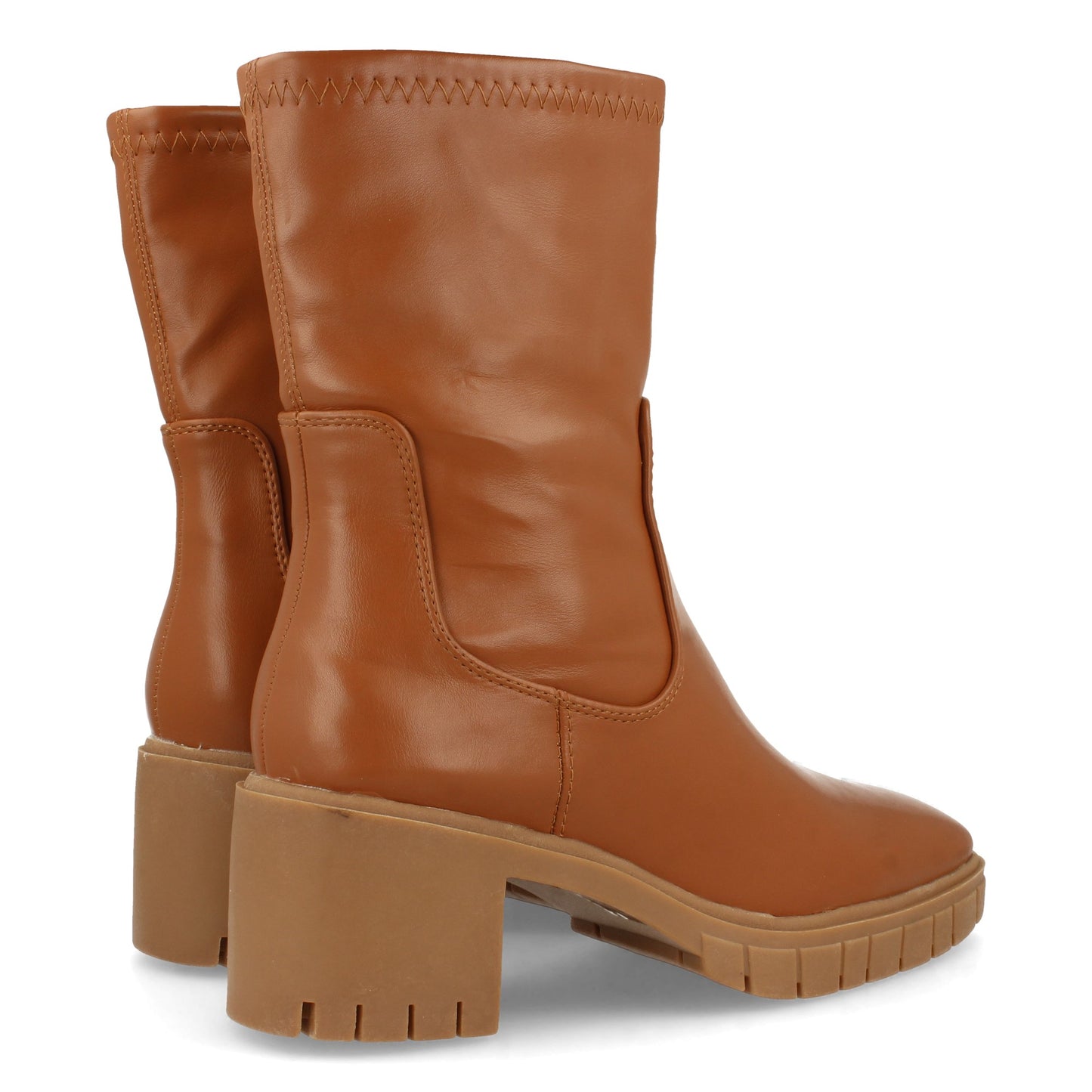 Botín de Tacón para Mujer Cómodo con Estampado Liso y Cierre de Cremallera Otoño Invierno