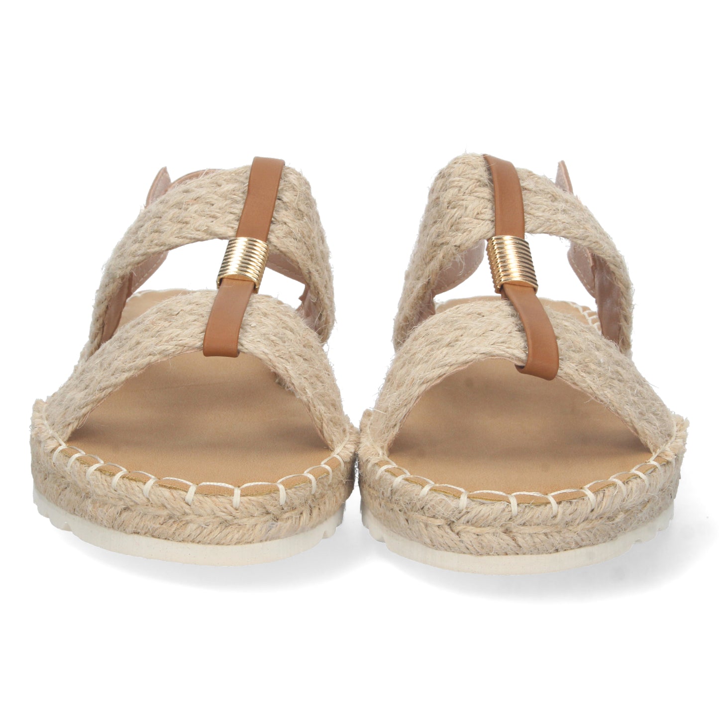 Sandalias planas tipo esparteras, alpargatas planas, esparteras planas, sandalias tendencia verano 2023, descubre los cupones descuento de Let’s Secrets 2FB-2181-Apricot