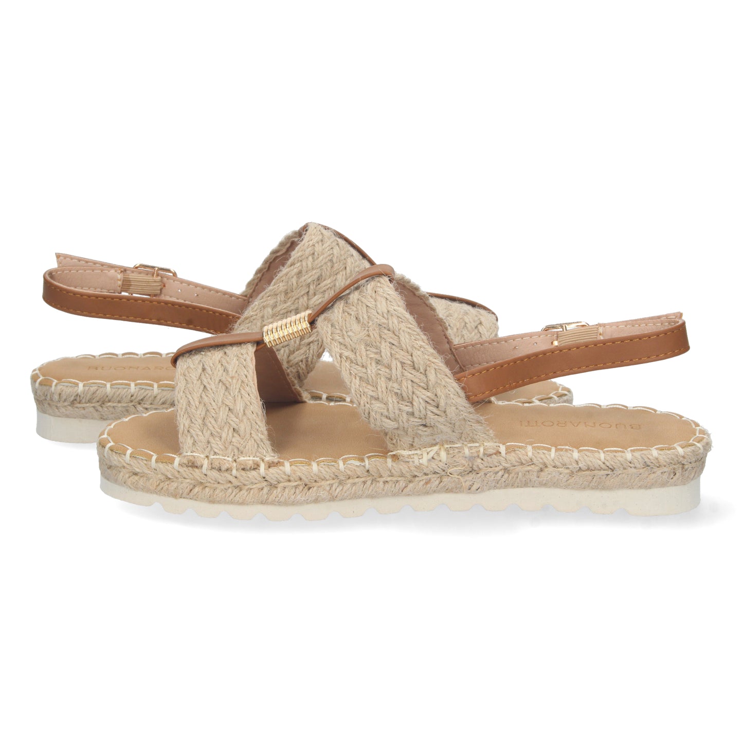 Sandalias planas tipo esparteras, alpargatas planas, esparteras planas, sandalias tendencia verano 2023, descubre los cupones descuento de Let’s Secrets 2FB-2181-Apricot