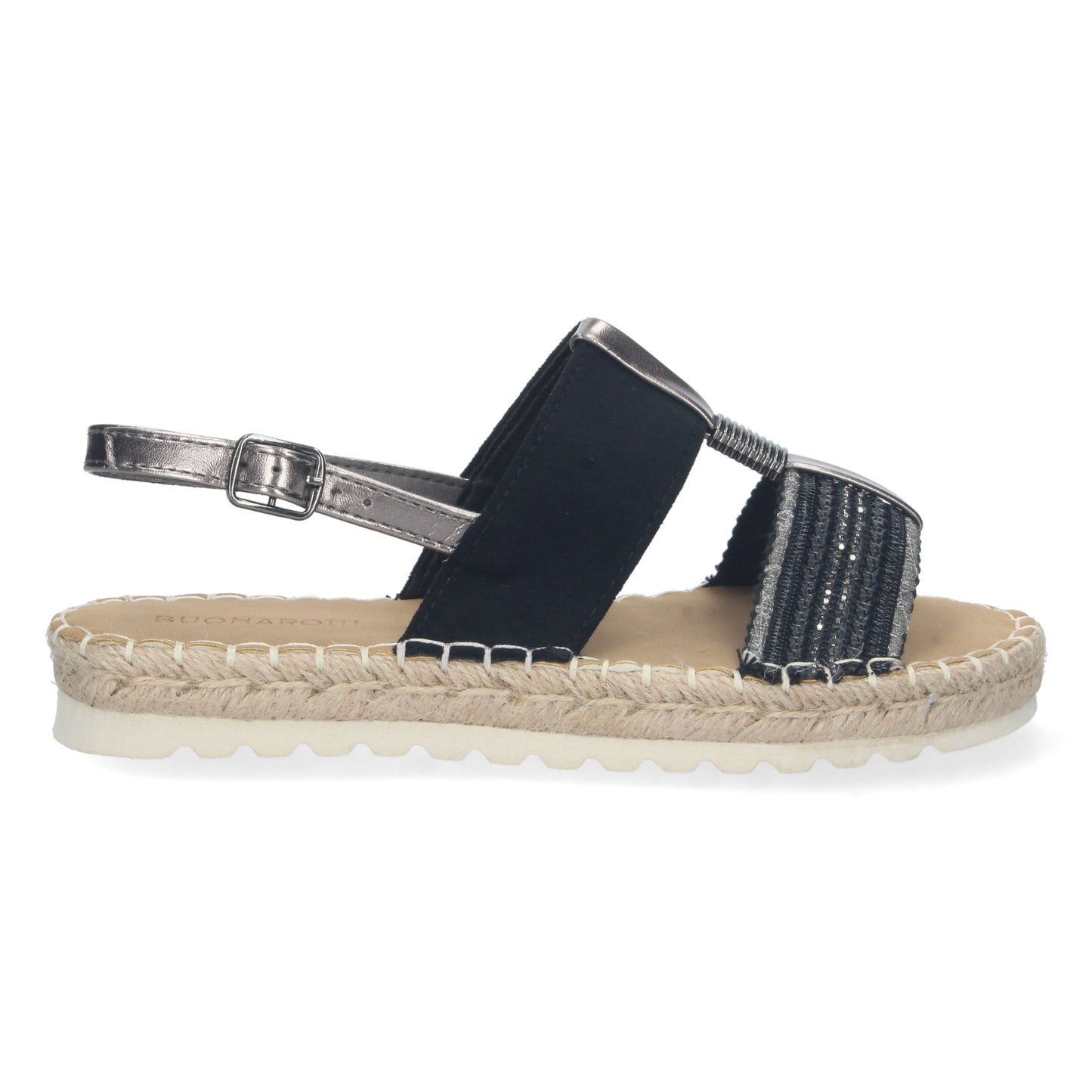Sandalias planas tipo esparteras, alpargatas planas, esparteras planas, sandalias tendencia verano 2023, descubre los cupones descuento de Let’s Secrets 2FB-2182-Negro