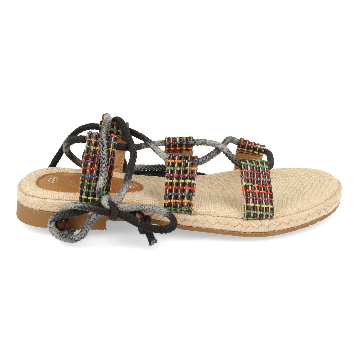 Sandalias planas de verano, sandalias planas de mujer, descubre los descuentos de Let’s Secrets 8161-Negro