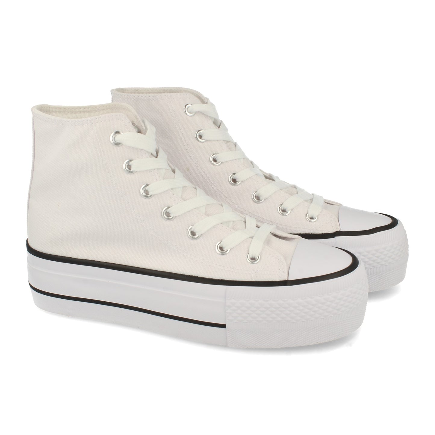 Zapatillas de bota  tipo tenis, zapatillas de lona,  zapatillas tipo bota, consigue hasta un 20 % de descuento con los cupones de Let’s Secrets ABX012-Blanco