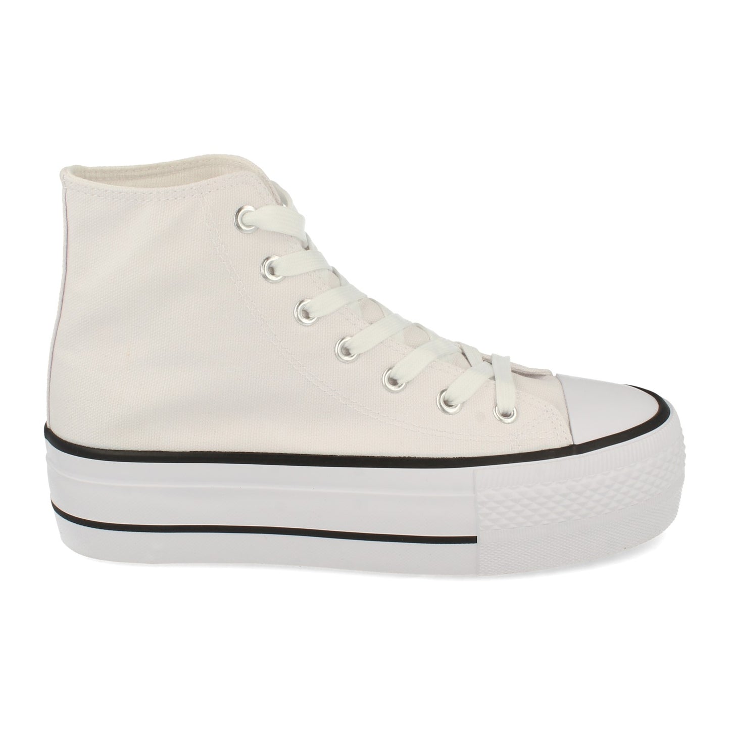 Zapatillas de bota  tipo tenis, zapatillas de lona,  zapatillas tipo bota, consigue hasta un 20 % de descuento con los cupones de Let’s Secrets ABX012-Blanco