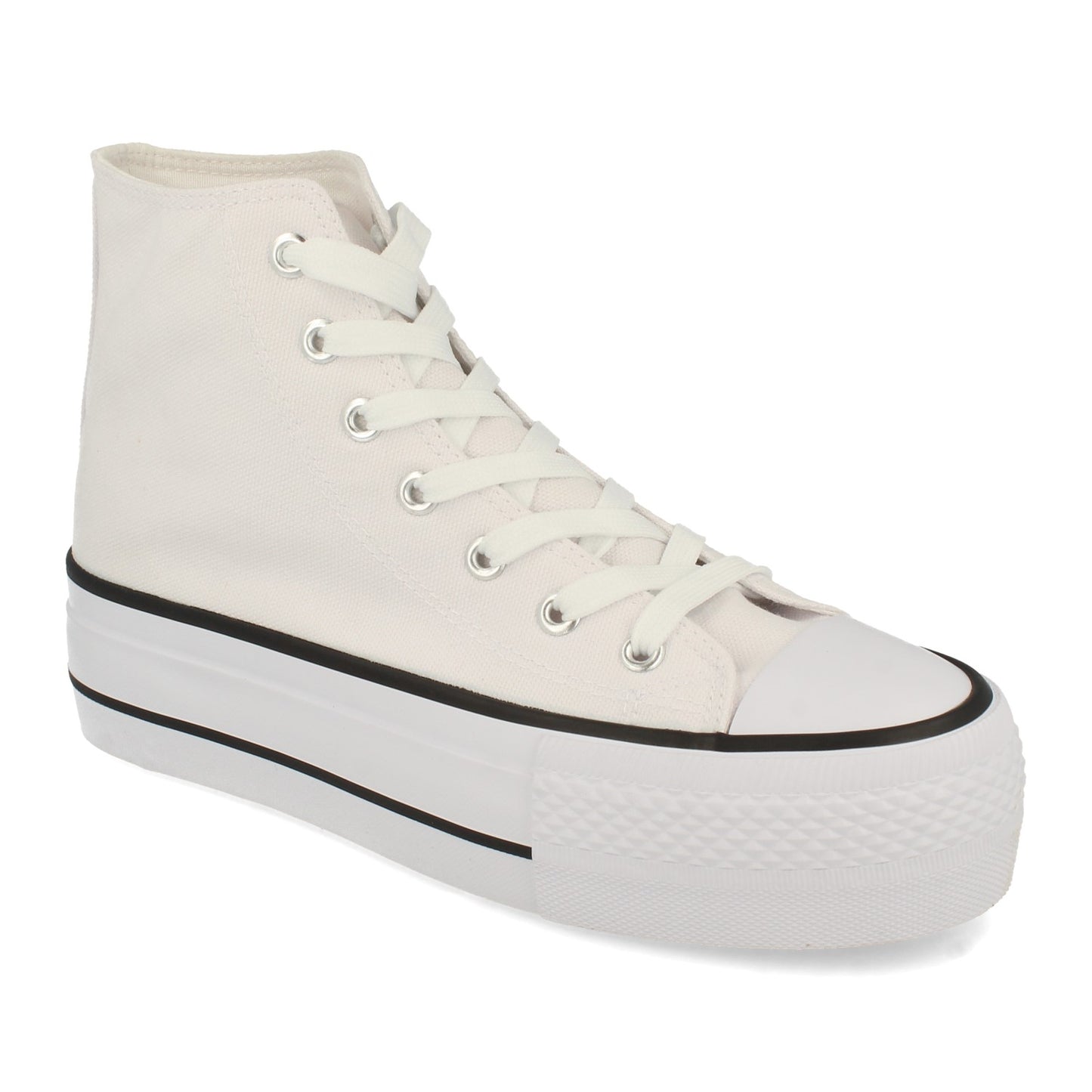 Zapatillas de bota  tipo tenis, zapatillas de lona,  zapatillas tipo bota, consigue hasta un 20 % de descuento con los cupones de Let’s Secrets ABX012-Blanco