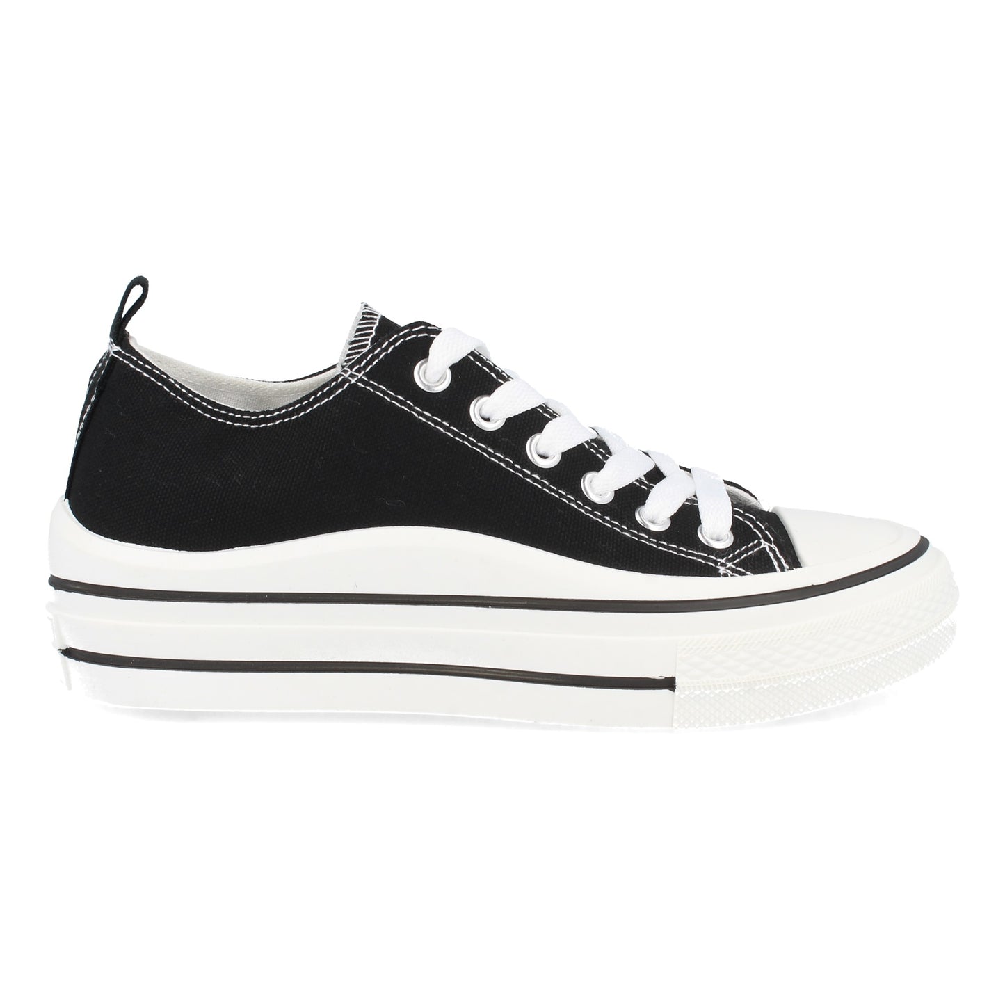 Zapatillas, zapatillas tipo tenis, zapatillas de lona,  consigue hasta un 20 % de descuento con los cupones de Let’s Secrets ABX0212-Negro