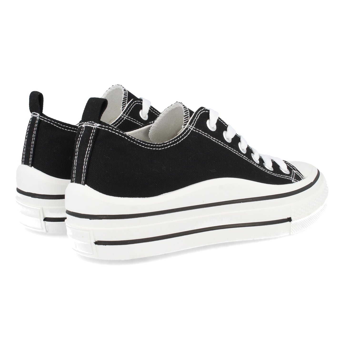 Zapatillas, zapatillas tipo tenis, zapatillas de lona,  consigue hasta un 20 % de descuento con los cupones de Let’s Secrets ABX0212-Negro