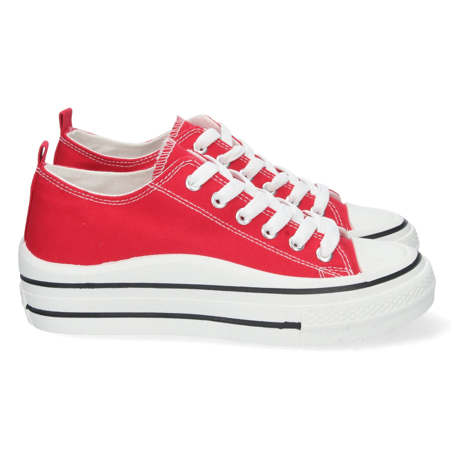 Zapatillas, zapatillas tipo tenis, zapatillas de lona,  consigue hasta un 20 % de descuento con los cupones de Let’s Secrets ABX0212-Rojo