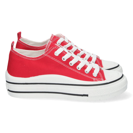 Zapatillas, zapatillas tipo tenis, zapatillas de lona,  consigue hasta un 20 % de descuento con los cupones de Let’s Secrets ABX0212-Rojo