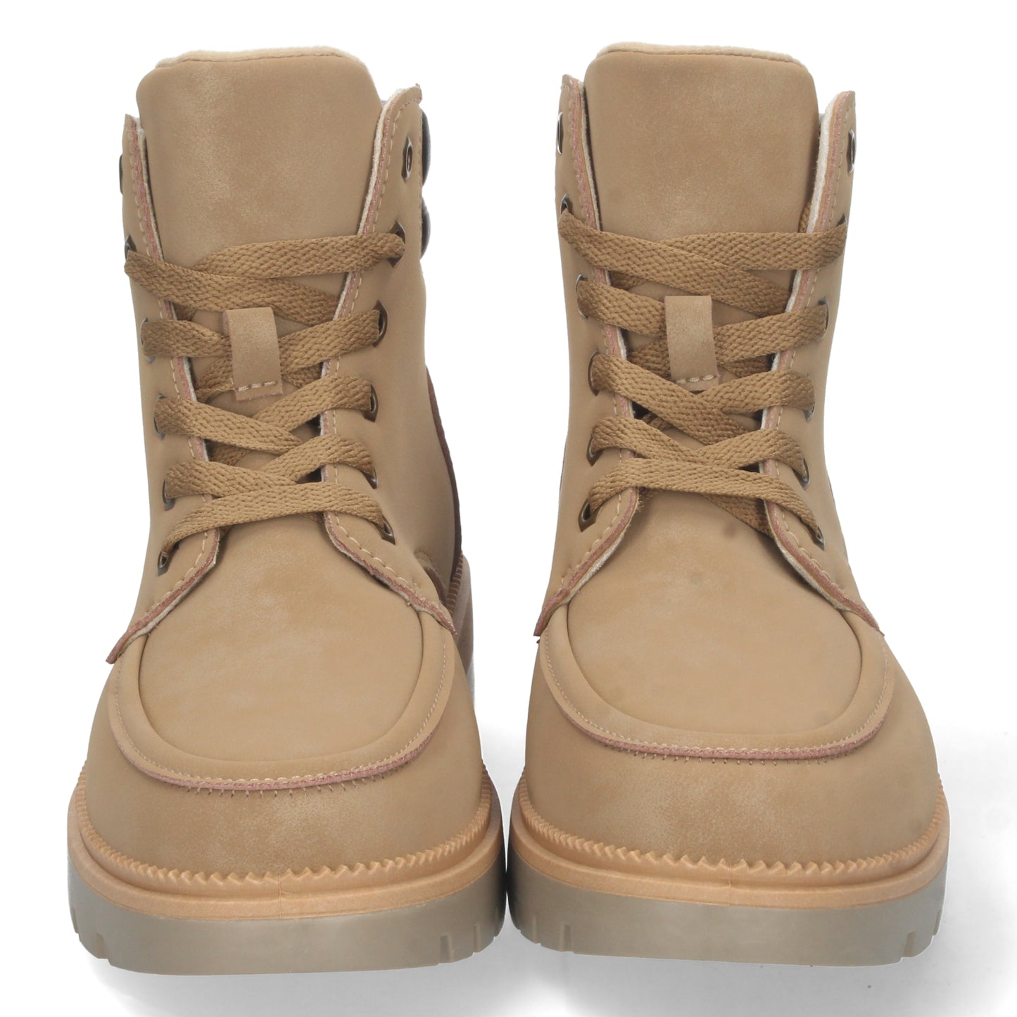 Botín Plano para Mujer Cómodo con Estampado Liso Acolchado y Cierre de Cordones Otoño Invierno