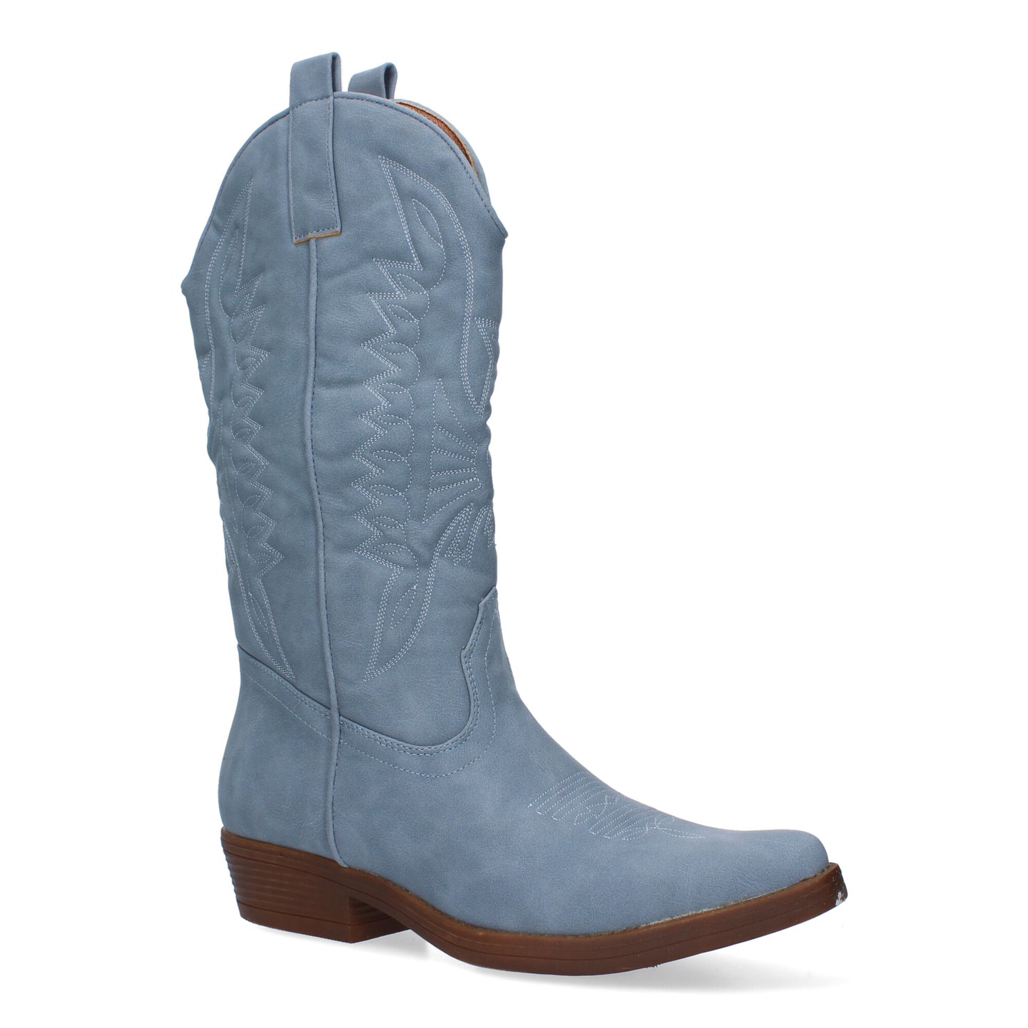 Bota de Tacón para Mujer Cómodos con Bordado y Cierre de Cremallera