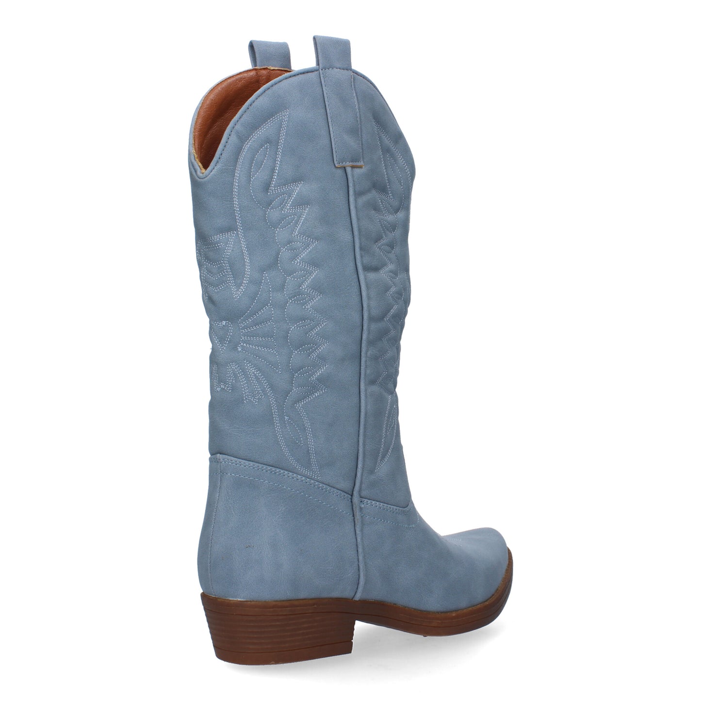 Bota de Tacón para Mujer Cómodos con Bordado y Cierre de Cremallera