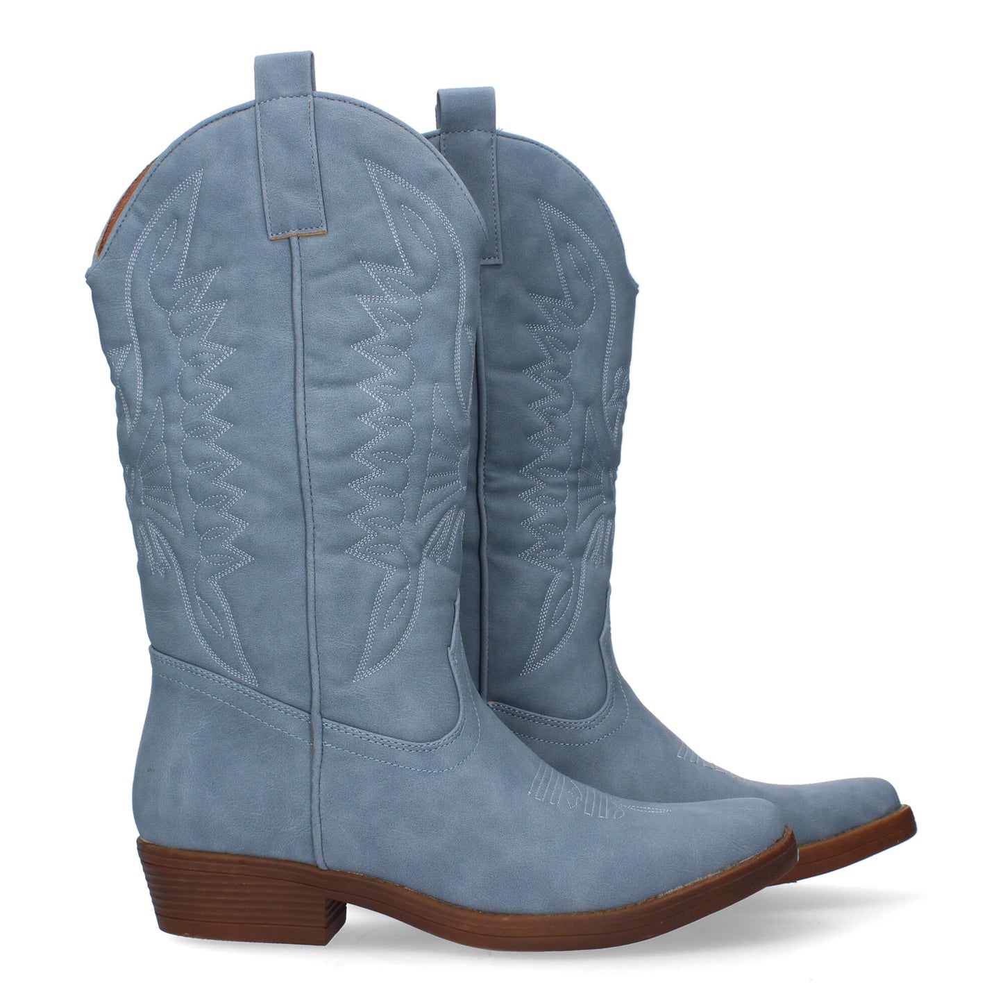 Bota de Tacón para Mujer Cómodos con Bordado y Cierre de Cremallera