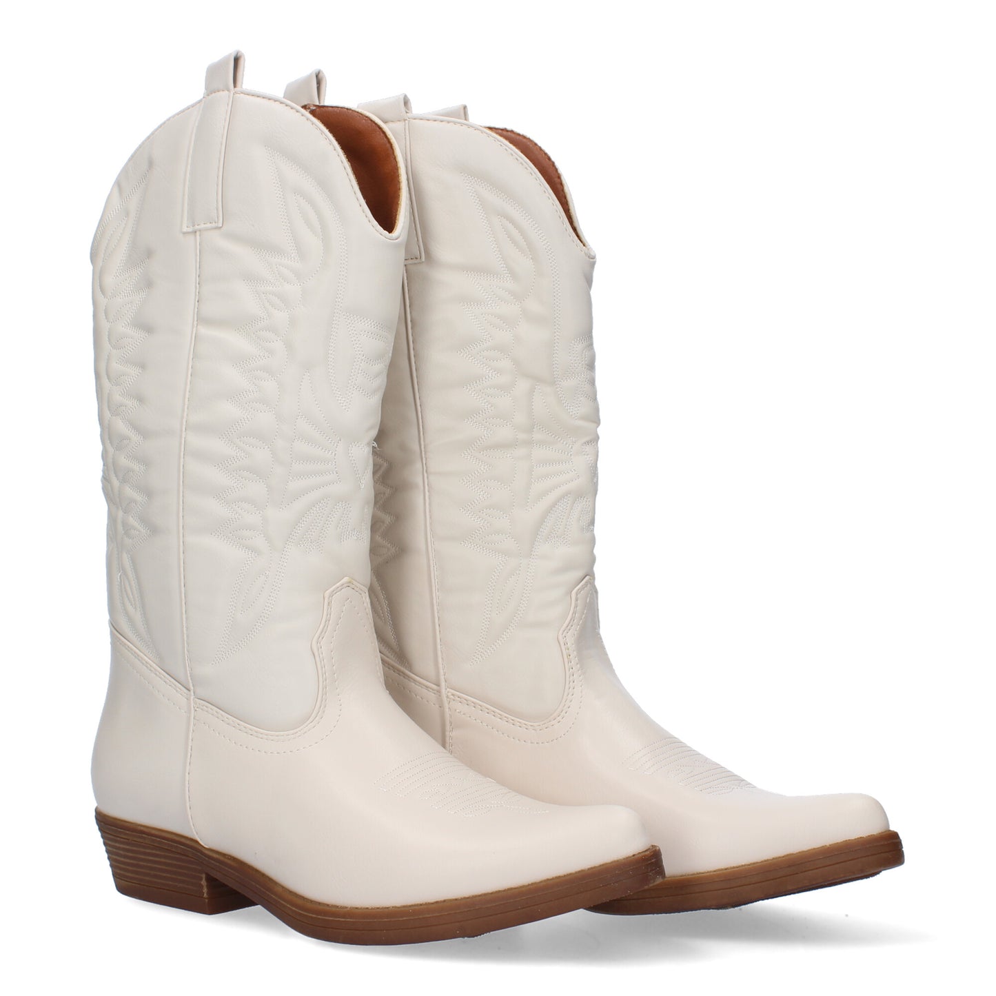 Bota de Tacón para Mujer Cómodos con Bordado y Cierre de Cremallera