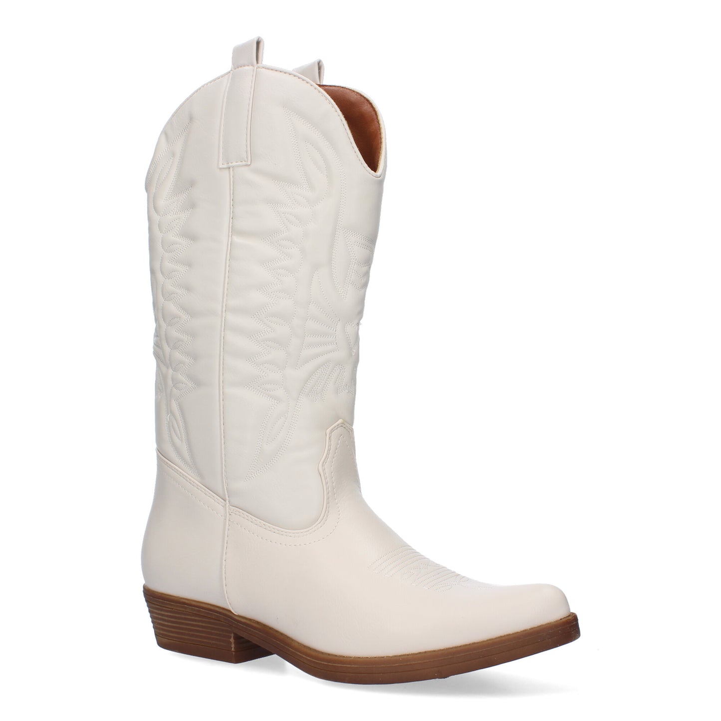 Bota de Tacón para Mujer Cómodos con Bordado y Cierre de Cremallera