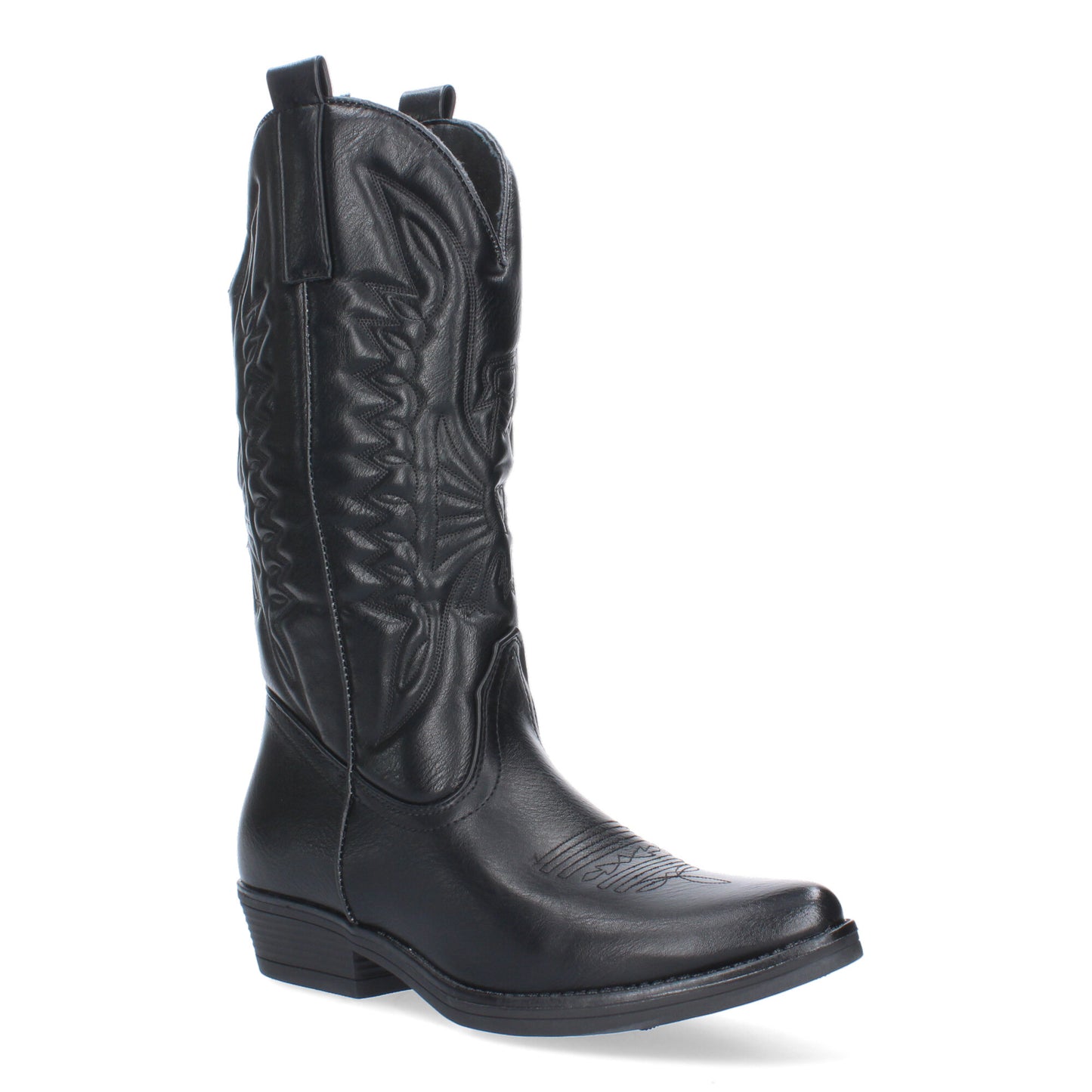 Bota de Tacón para Mujer Cómodos con Bordado y Cierre de Cremallera