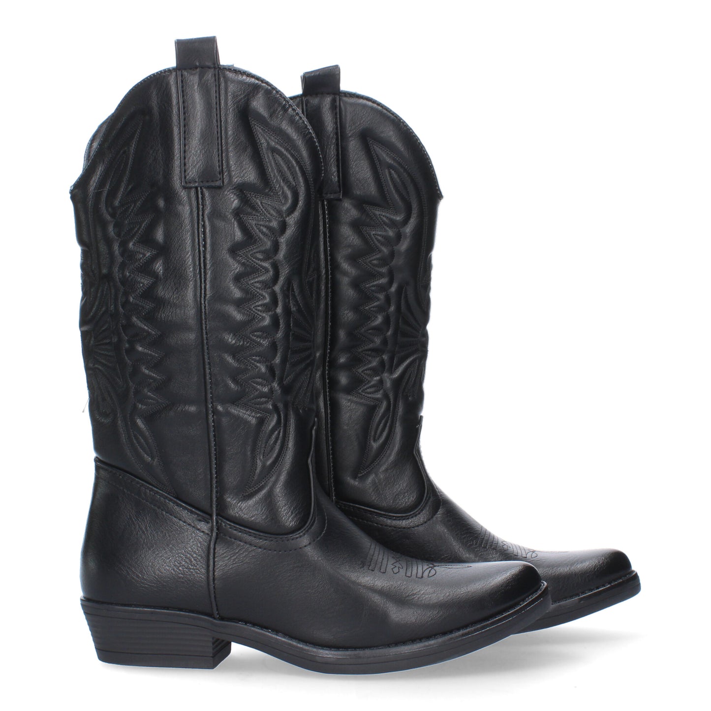 Bota de Tacón para Mujer Cómodos con Bordado y Cierre de Cremallera