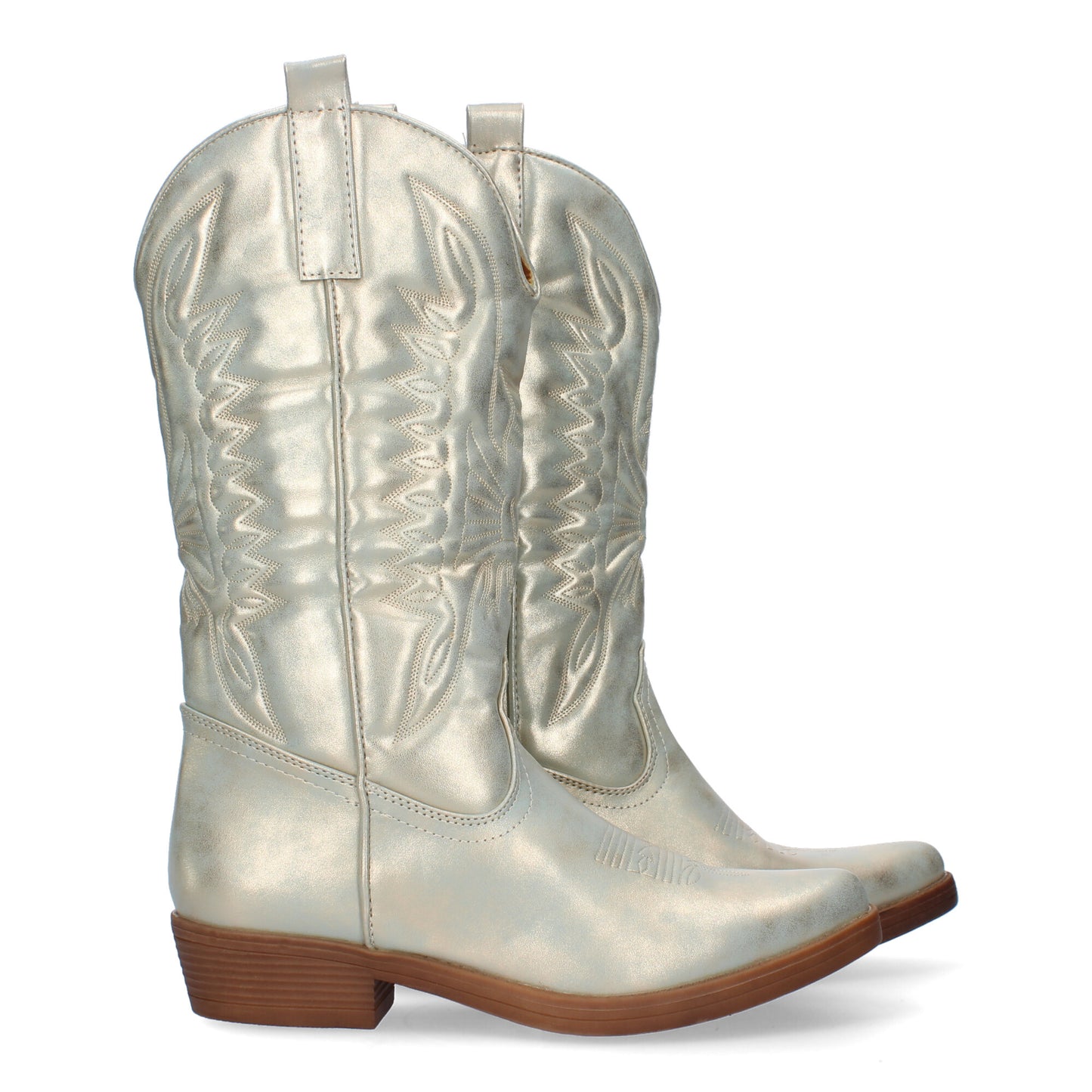 Bota de Tacón para Mujer Cómodos con Bordado y Cierre de Cremallera