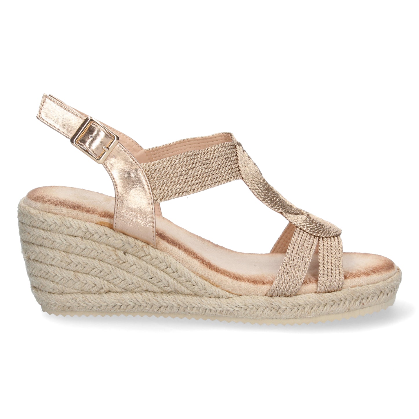 Sandalias planas con esparto, sandalias al tobillo, temporada verano de 2023 de Let's SecretsCF-2180-Champan